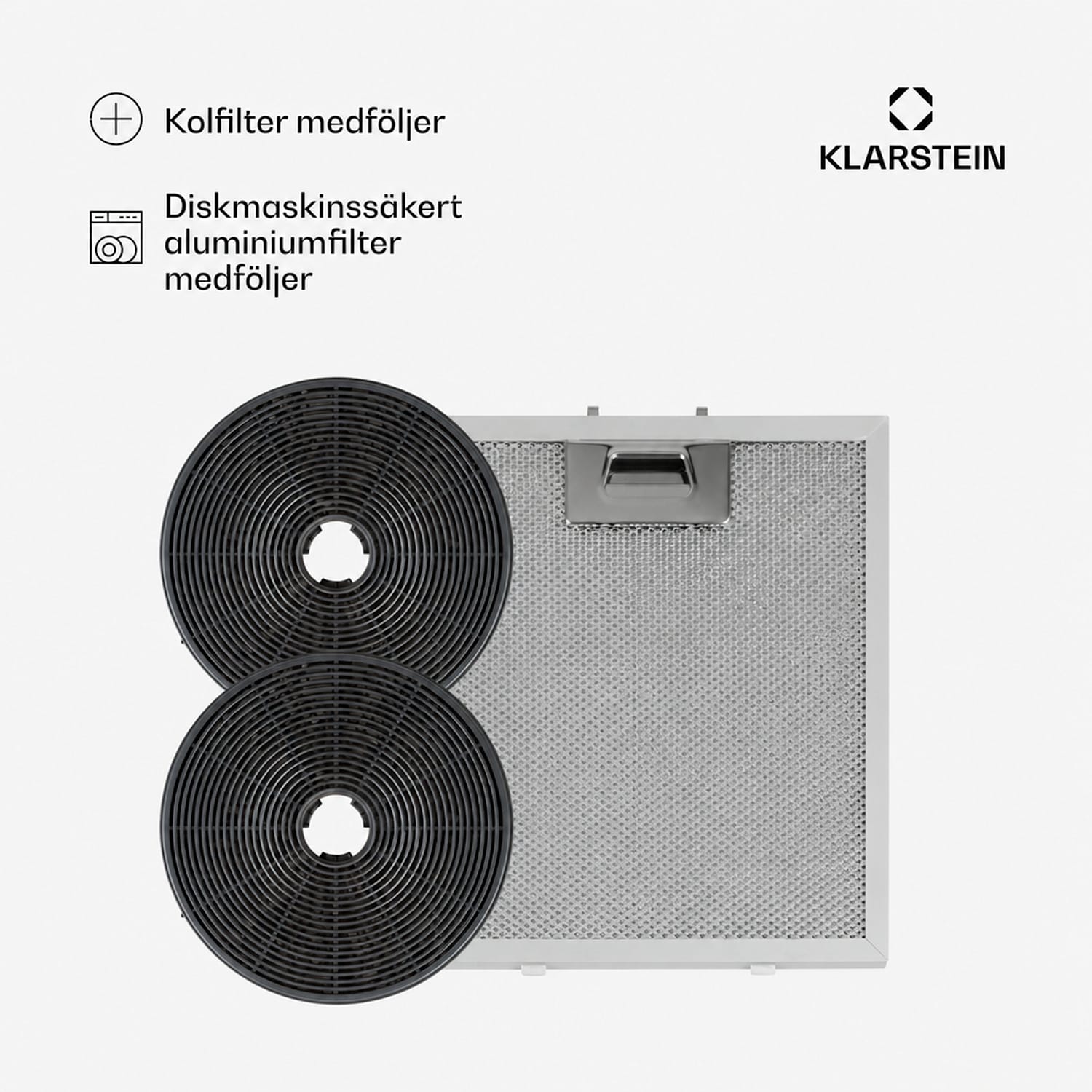 Skyfall Smart Köksfläkt för köksö Ø 45 cm cirkulation 413 m³/h LED 45 cm | Svart