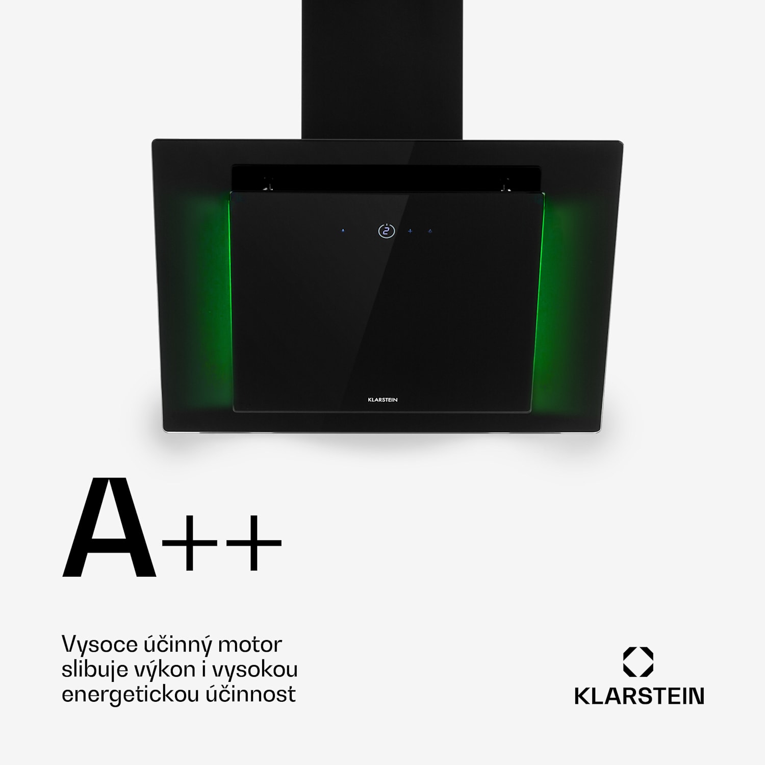 Eleonora 60, digestoř, 60 cm, nástěnná, 426 m³/h, dotykový panel, LED, A++, černá 60 cm | Černá