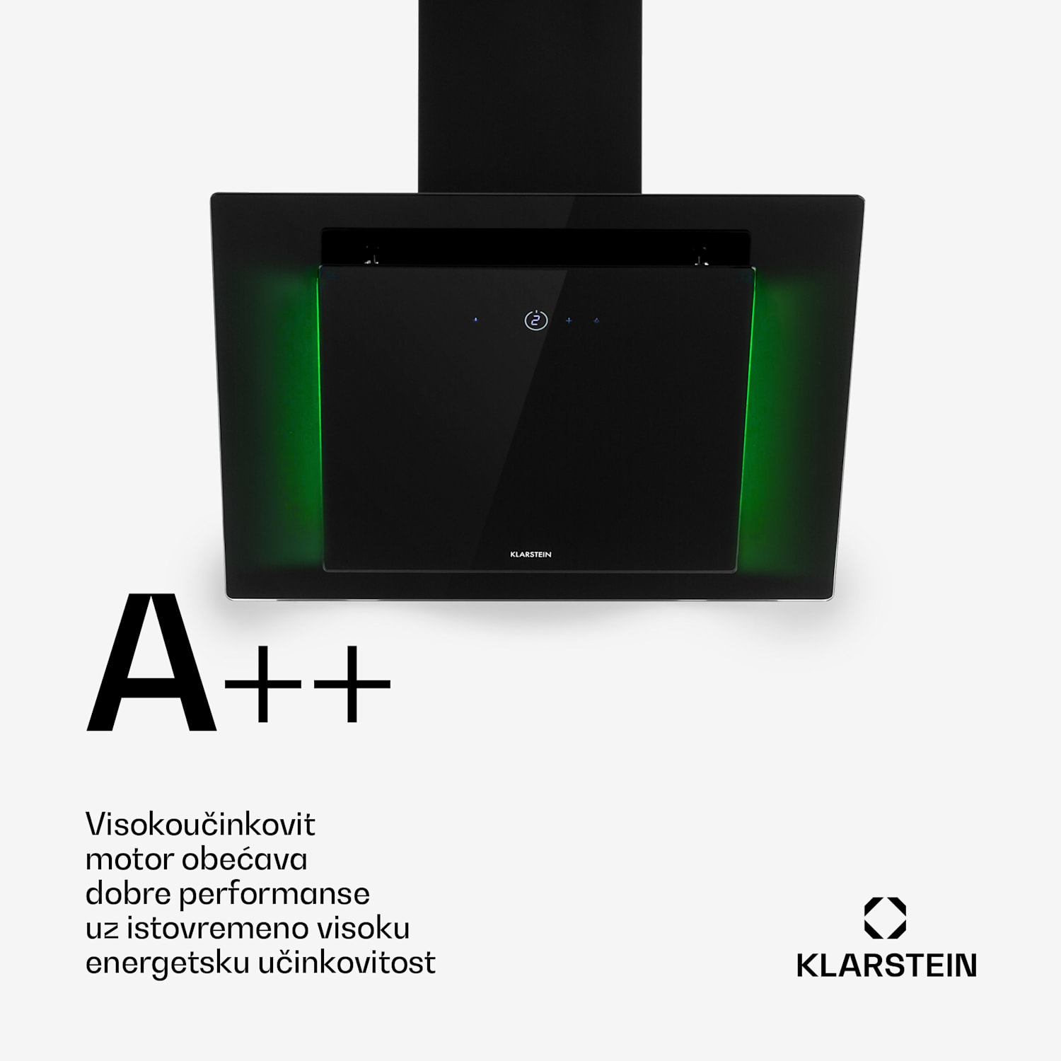 Eleonora 60, kuhinjska napa, 426 m³ / h, touchscreen, osvjetljenje, EEK A ++ 60 cm | Crna