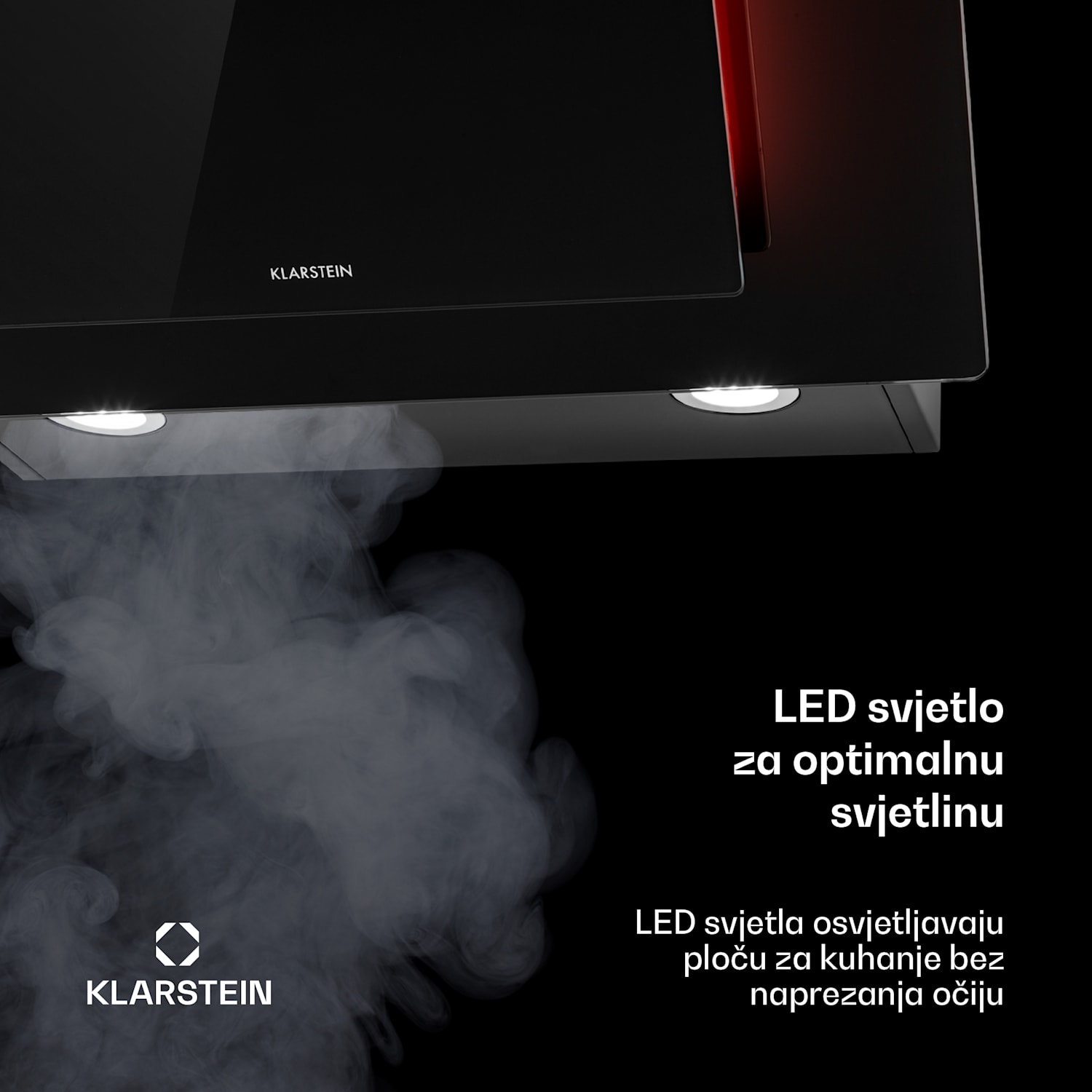 Eleonora 60, kuhinjska napa, 426 m³ / h, touchscreen, osvjetljenje, EEK A ++ 60 cm | Crna