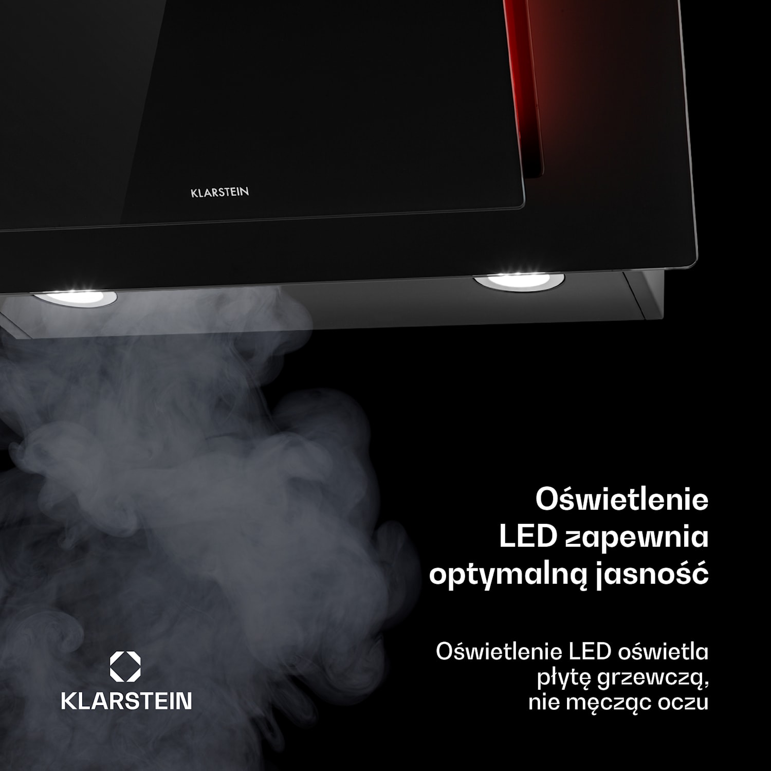 Eleonora 60, okap kuchenny, 60 cm, 426 m³/h, panel dotykowy, oświetlenie ambientowe, klasa energetyczna A++ 60 cm | Czarny