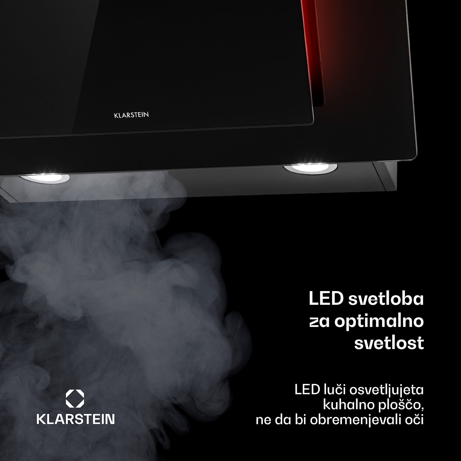 Eleonora 60, kuhinjska napa, 426 m³ / h, zaslon na dotik, osvetlitev, EEK A ++ 60 cm | Črna