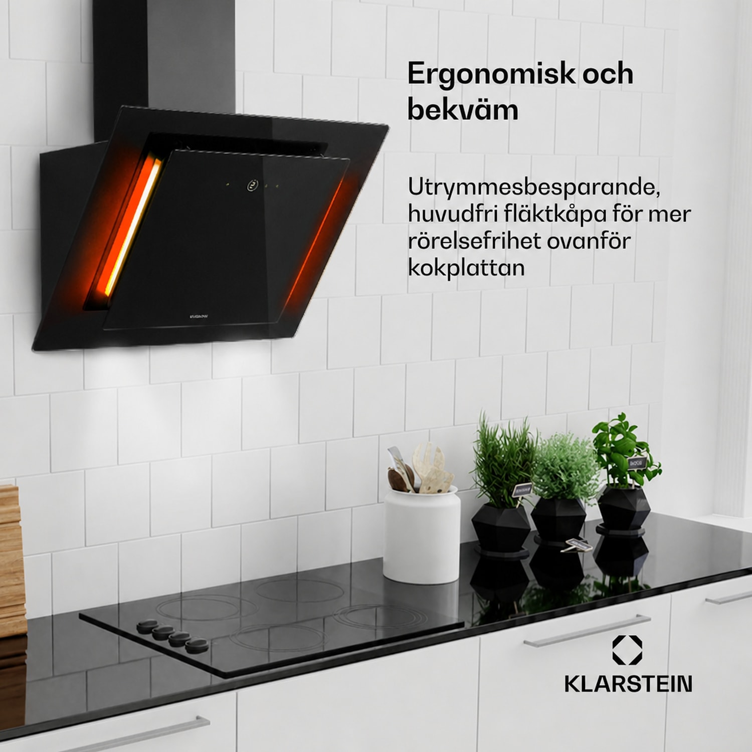 Eleonora 60 Köksfläkt 426 m³/h touch-panel bakgrundsbelysning EK A++ 