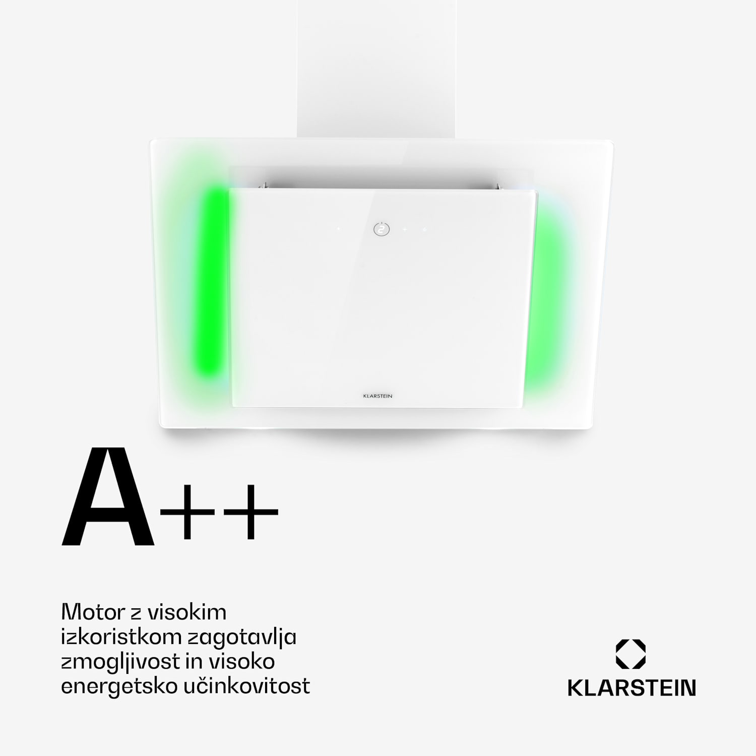 Eleonora 60, kuhinjska napa, 426 m³ / h, zaslon na dotik, osvetlitev, EEK A ++ 60 cm | Bela