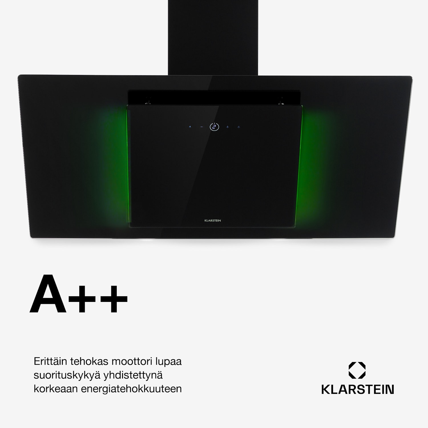 Eleonora 90, liesituuletin, 420 m³/h, kosketuspaneeli, tunnelmavalaistus, energialuokka A++ 90 cm | Musta