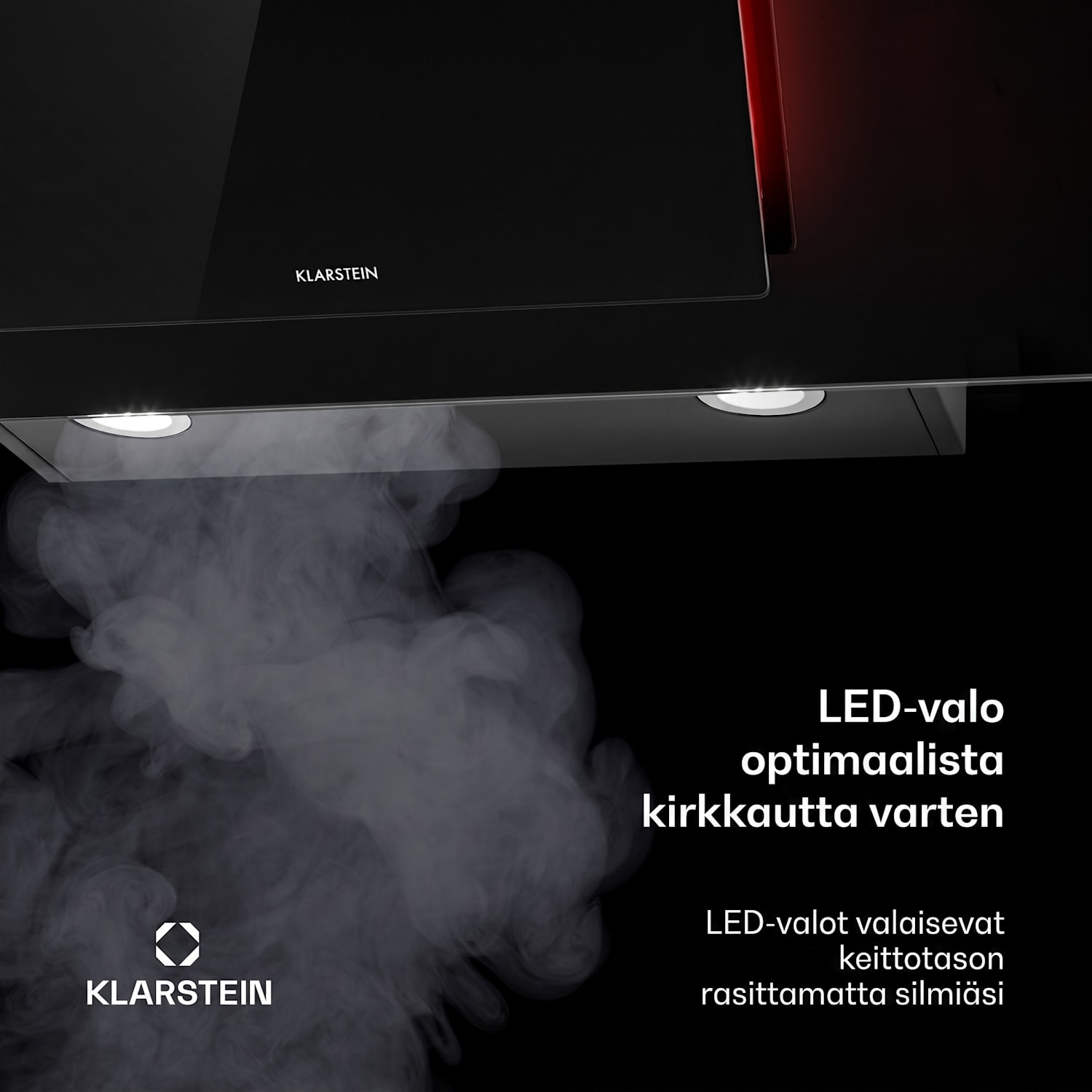 Eleonora 90, liesituuletin, 420 m³/h, kosketuspaneeli, tunnelmavalaistus, energialuokka A++ 90 cm | Musta