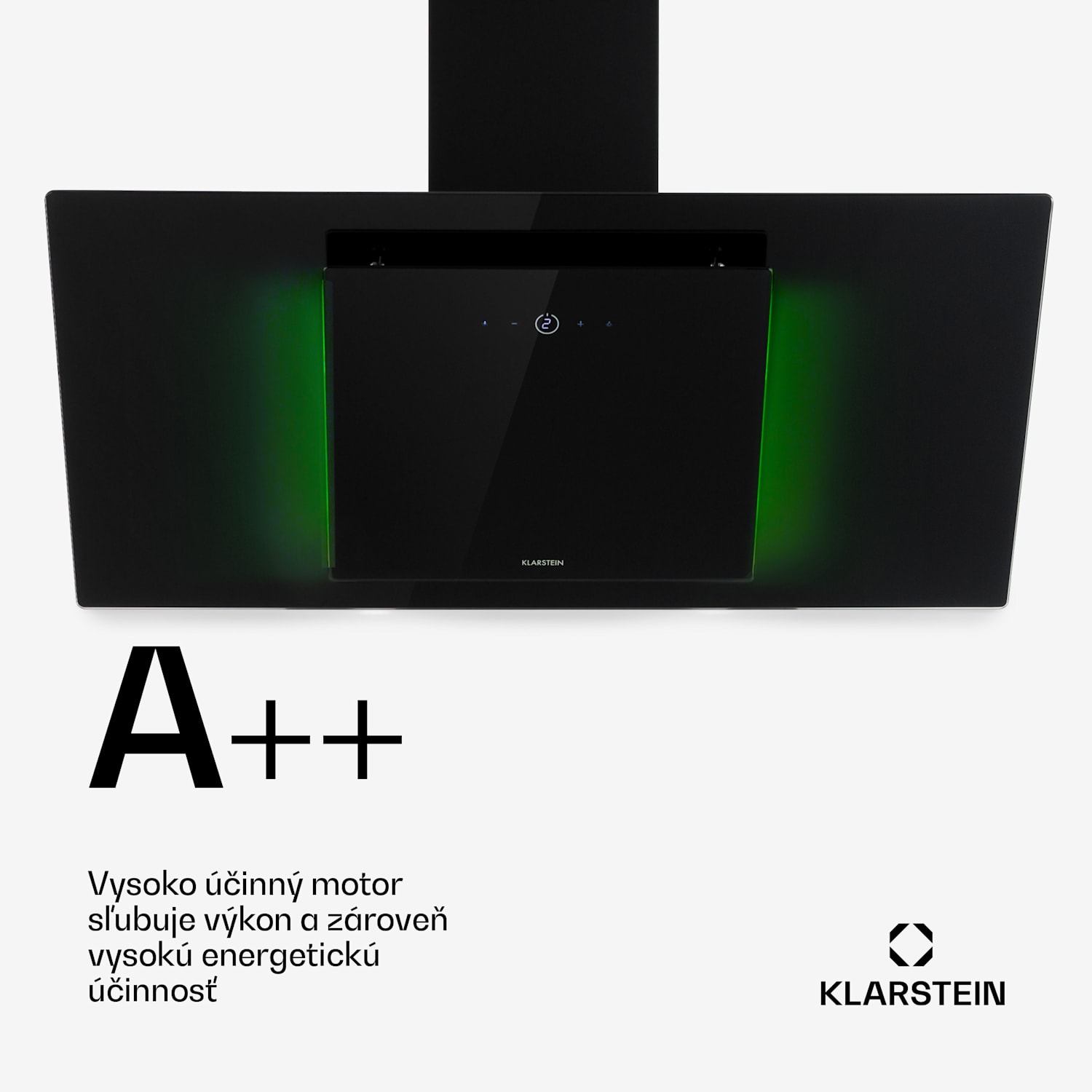 Eleonora 90, digestor, 90 cm, nastenný, 426 m³/h, dotykový panel, LED, A++, čierny 90 cm | Čierna