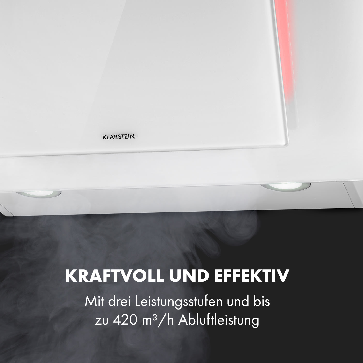 Eleonora 90 Dunstabzugshaube 420 m³/h Touch-Panel Ambiente-Licht 