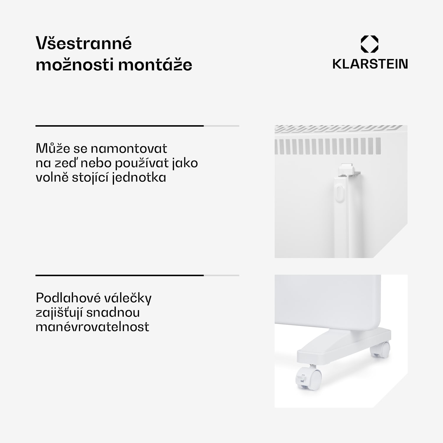 Konvektor, Bansin Smart 1500, 1500 W, ovládání přes aplikaci 1500 W | Bílá