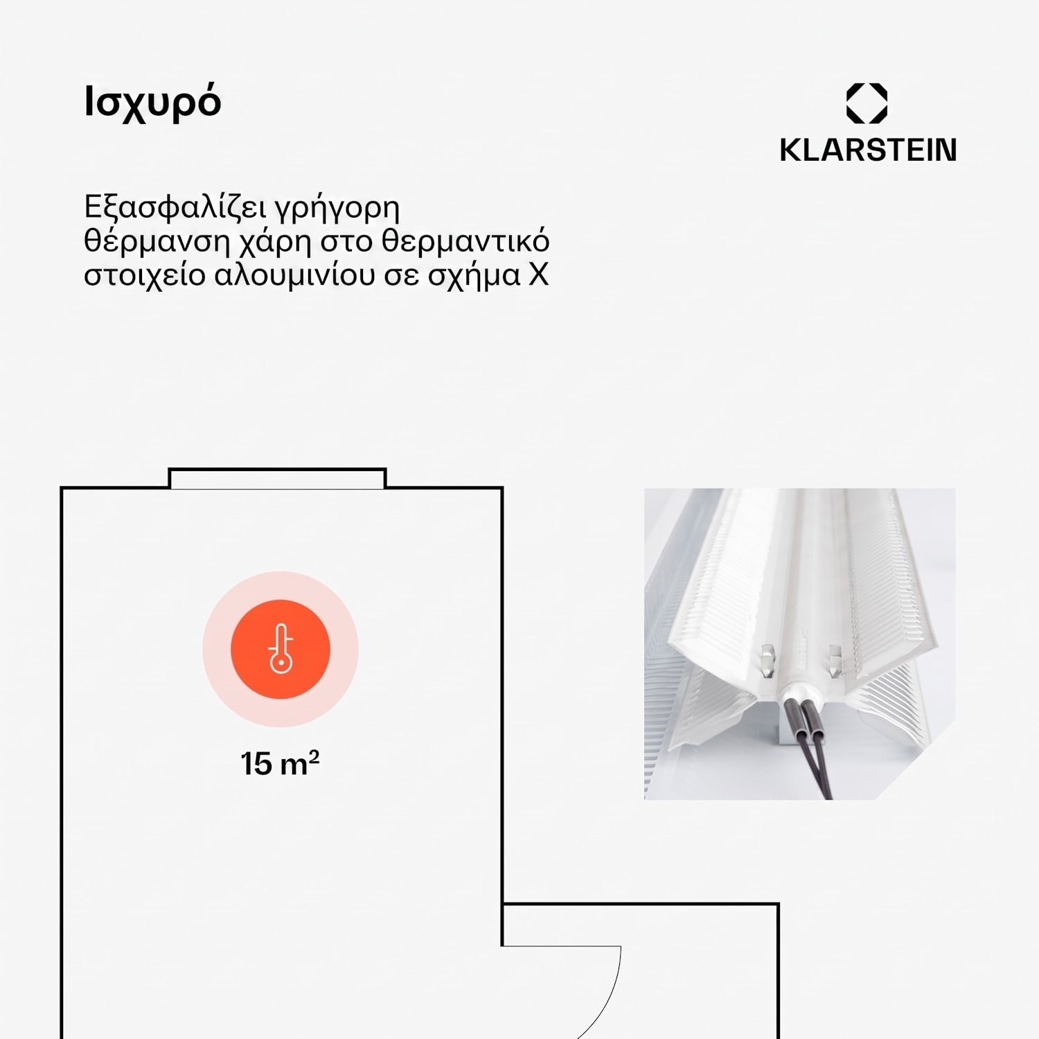 Bansin Smart 1500W 15m² Θερμοπομπός Λευκός 1500 W | Λευκό