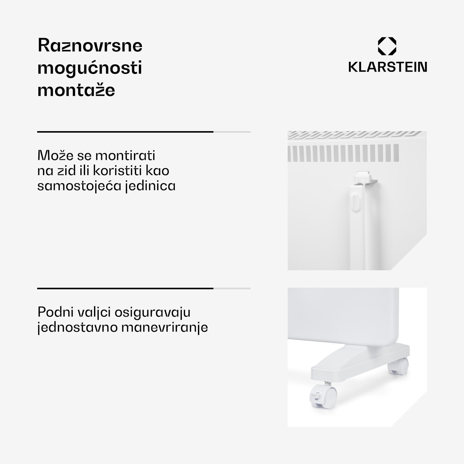 Bansin Smart 1500, konvekcijska grijalica, 1500 W, upravljanje putem aplikacije 1500 W | Bijela