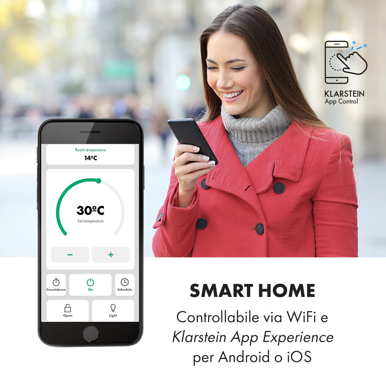 Bansin Smart 1500, Termoconvettore, Controllo con App, 1500W 1500 W | Bianco