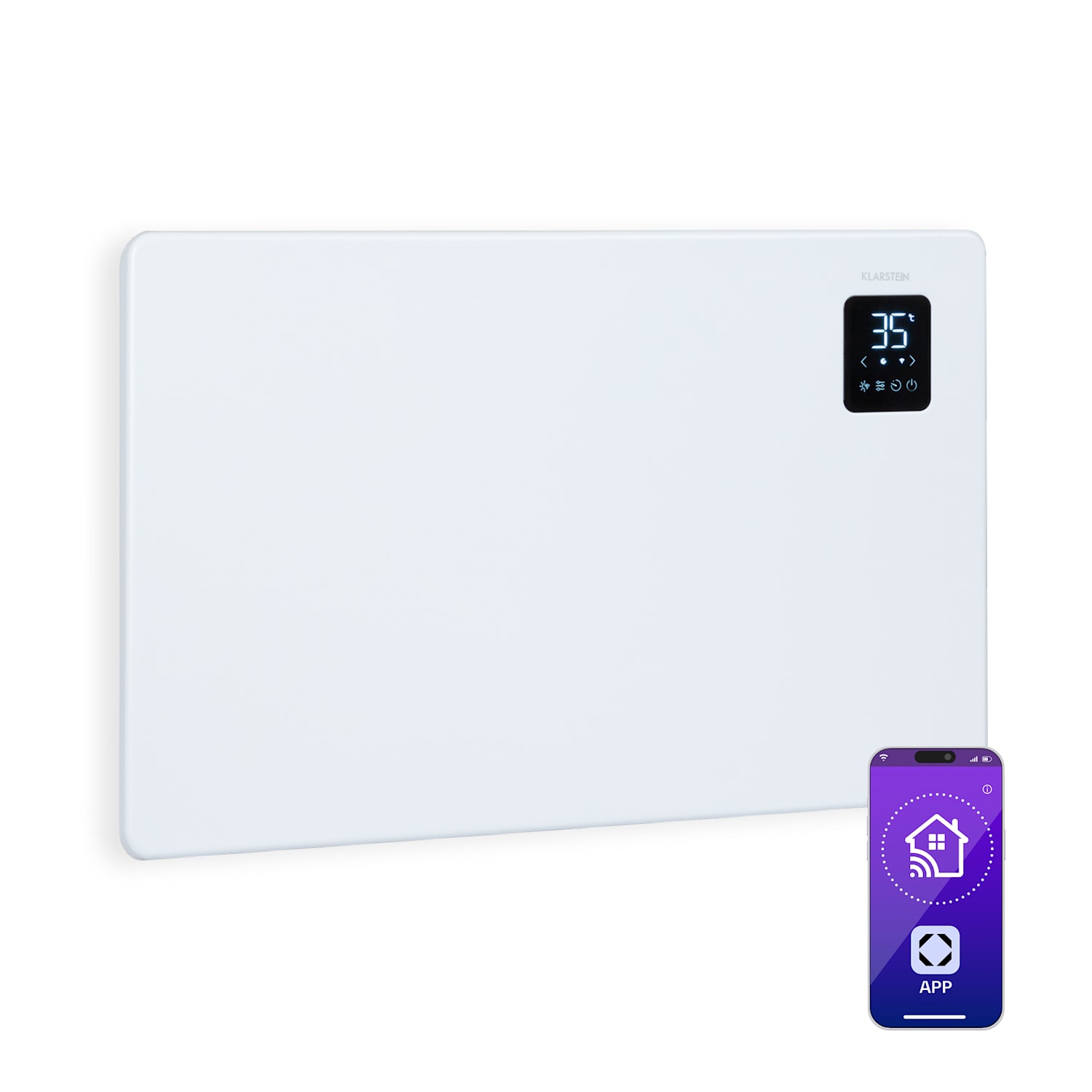 Bansin Smart 1500 radiateur à convection 1500 W contrôle par application 1500 W | Blanc