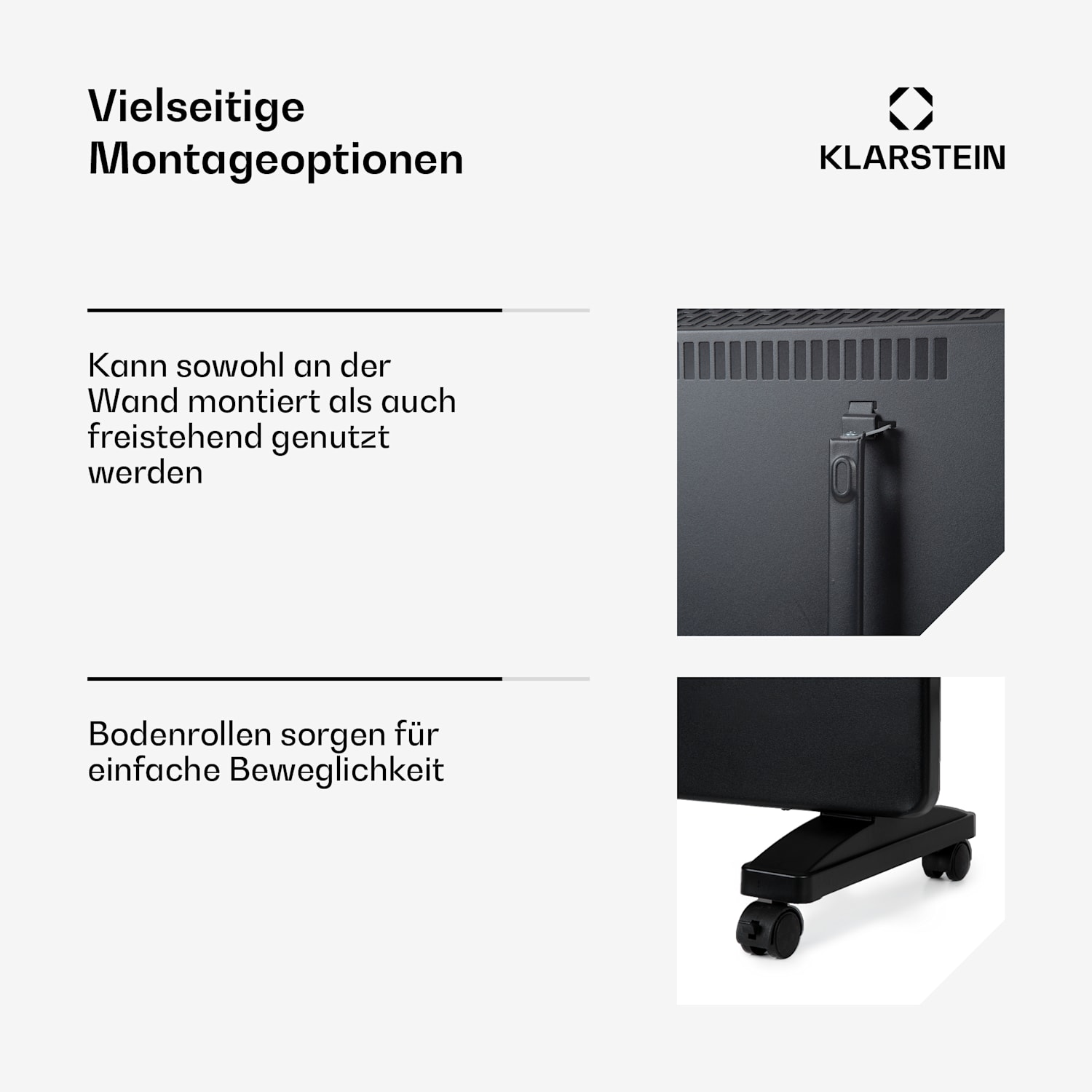 Bansin Smart 1500 Konvektionsheizgerät 1500W App-Steuerung 1500 W | Schwarz