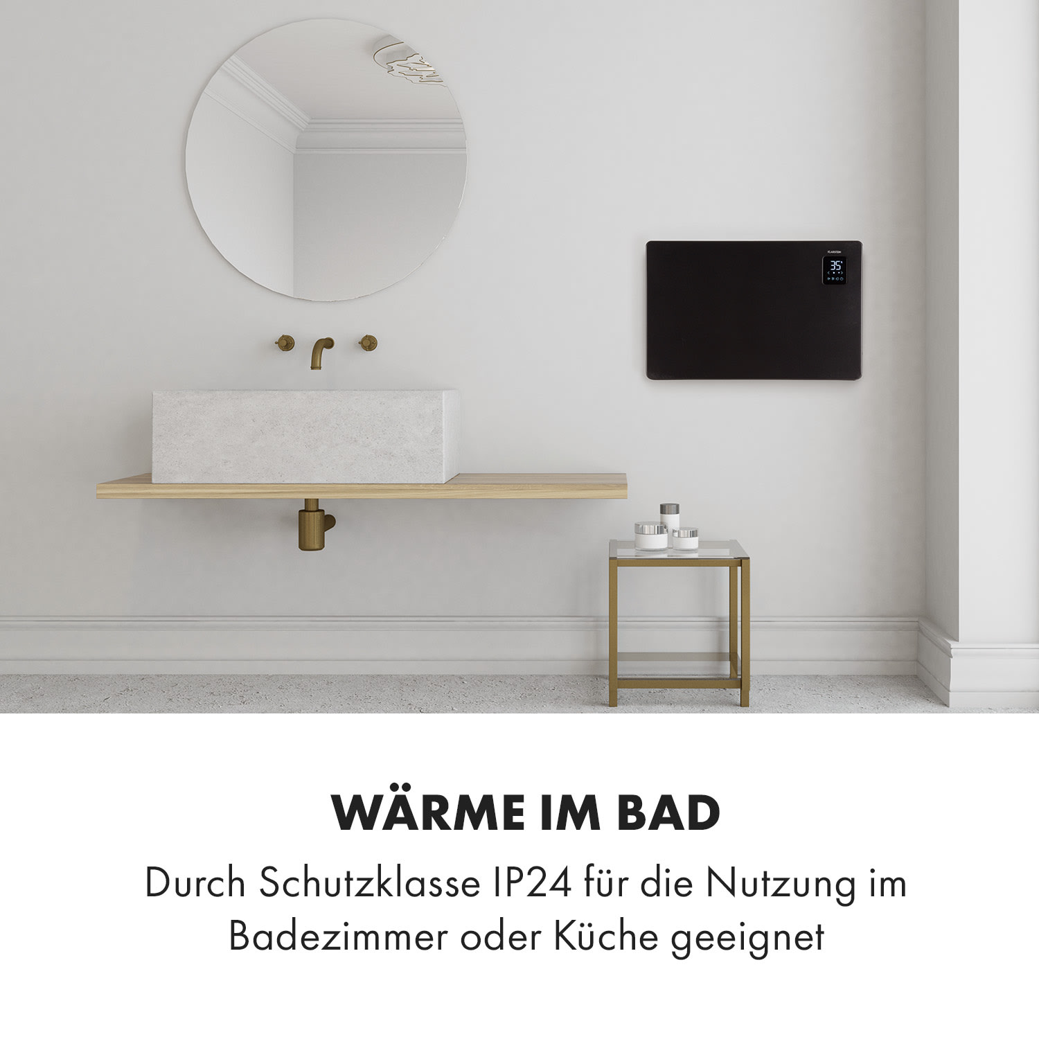 Bansin Smart 1500, Termoconvettore, Controllo con App, 1500W 1500 W | Nero