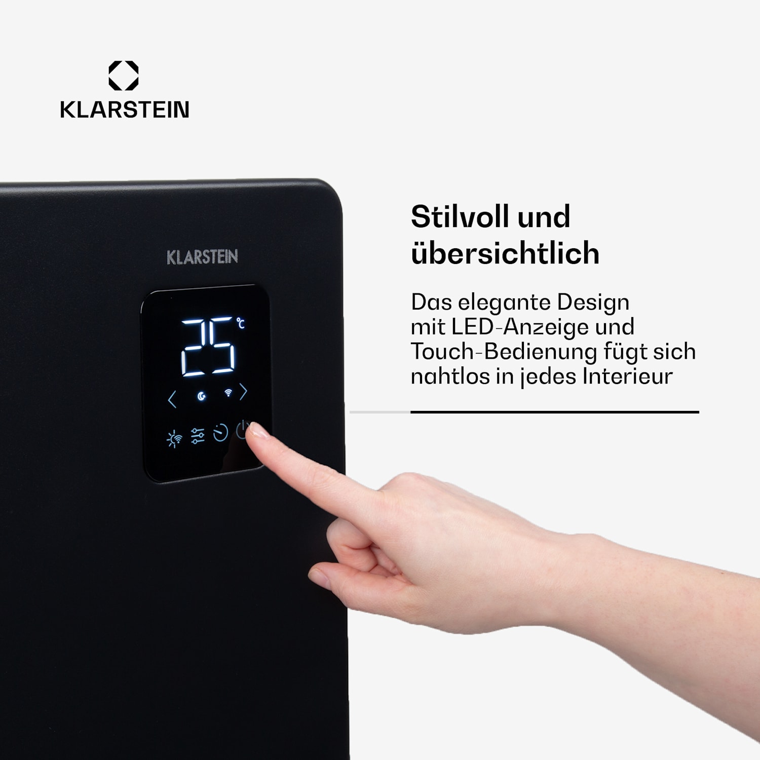 Bansin Smart 1500 Konvektionsheizgerät 1500W App-Steuerung 1500 W | Schwarz