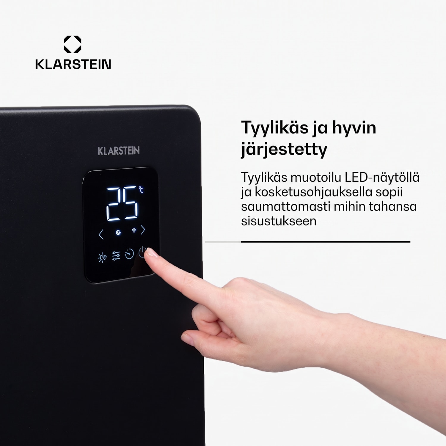 Bansin Smart 1500 -konvektiolämmitin, 1500W, ohjaus sovelluksella 1500 W | Musta