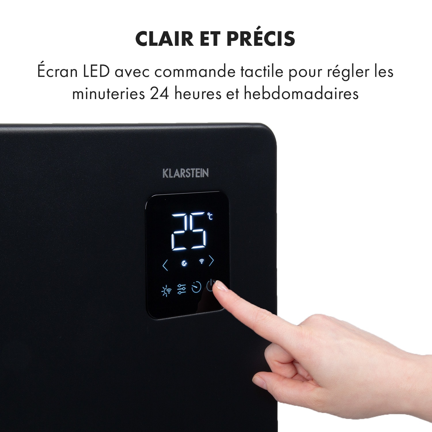 Bansin Smart 1500 convectieverwarming 1500W app bediening 1500 W | Zwart