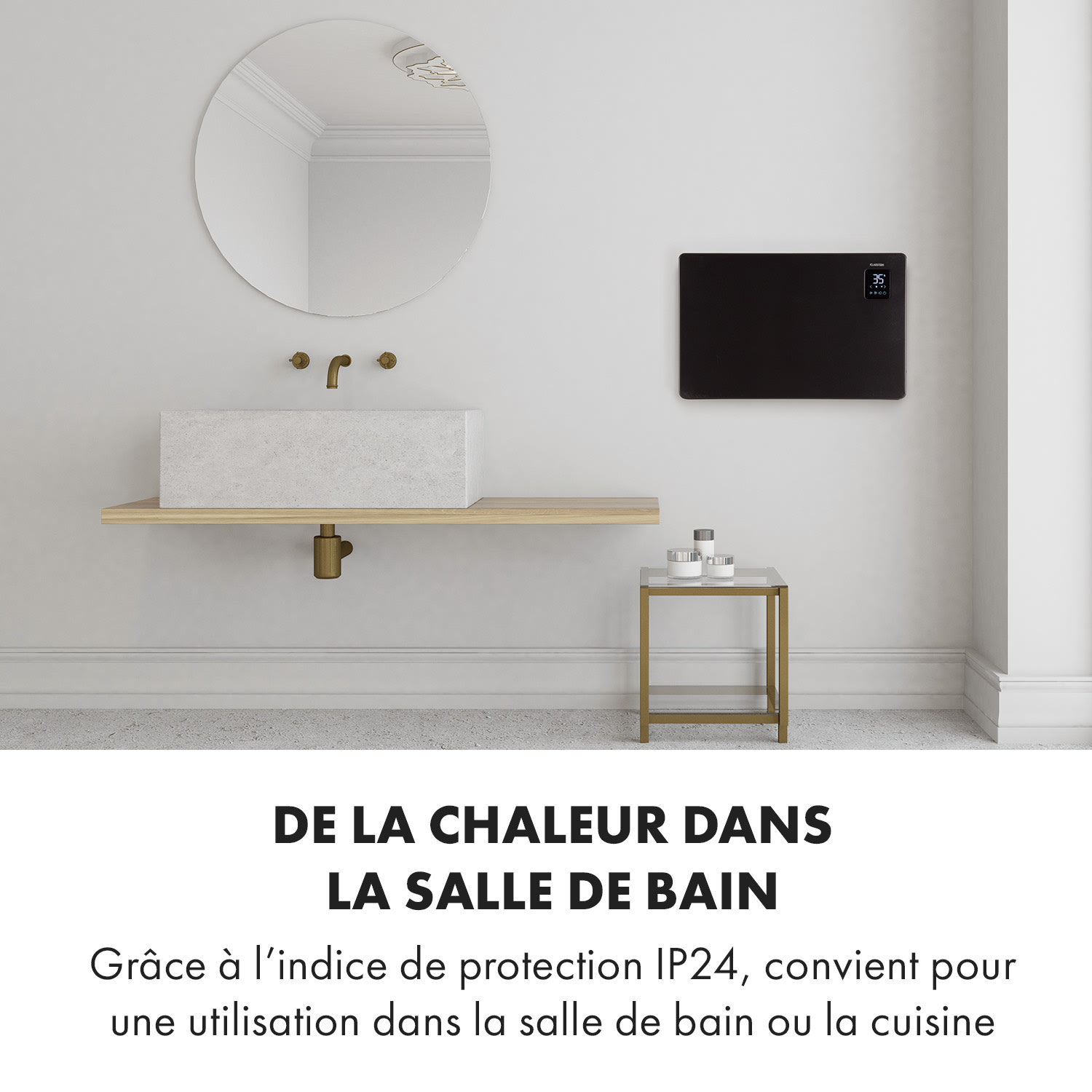 Bansin Smart 1500 convectieverwarming 1500W app bediening 1500 W | Zwart