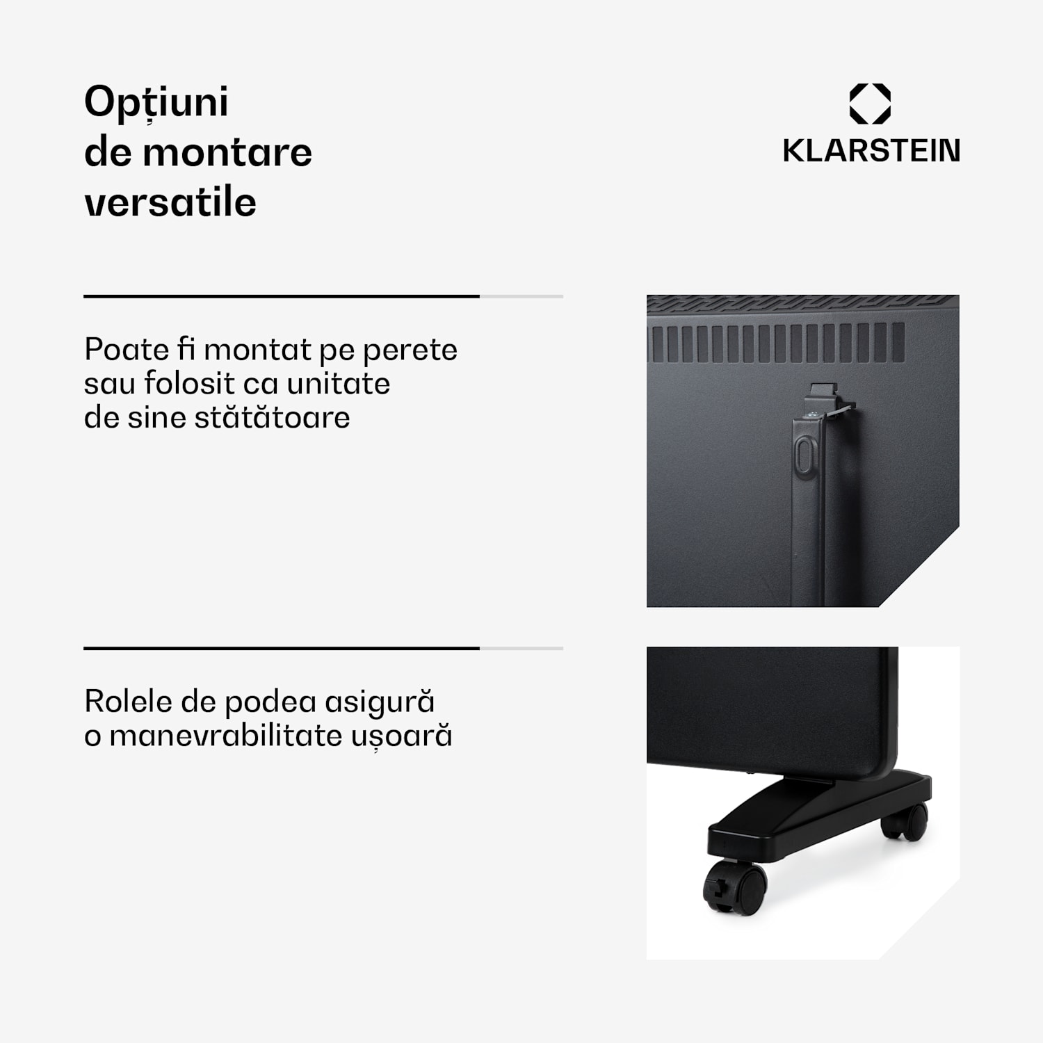 Bansin Smart 1500, convector, 1500 W, control prin aplicație 1500 W | Negru