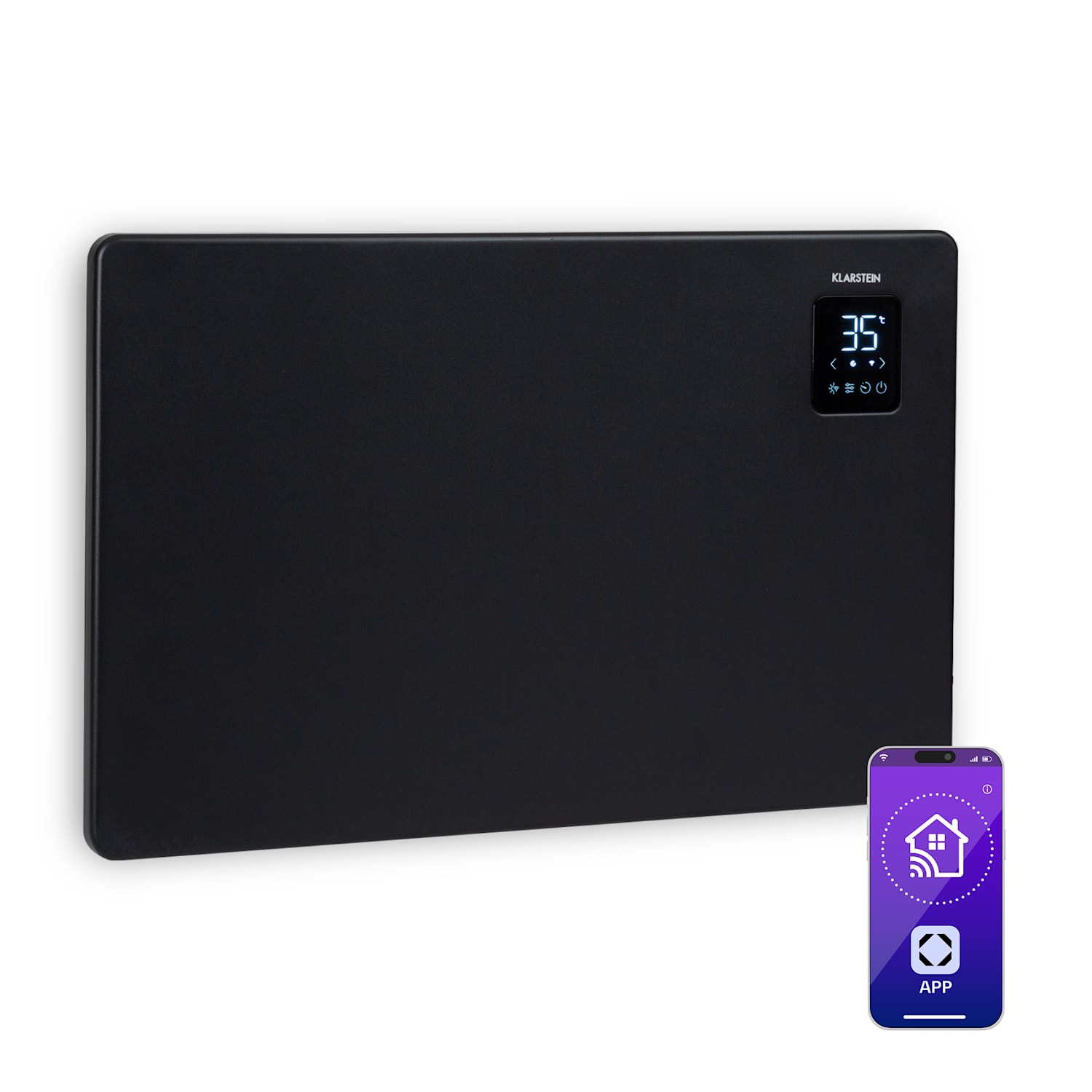 Bansin Smart 1500 Konvektionsheizgerät 1500W App-Steuerung 1500 W | Schwarz