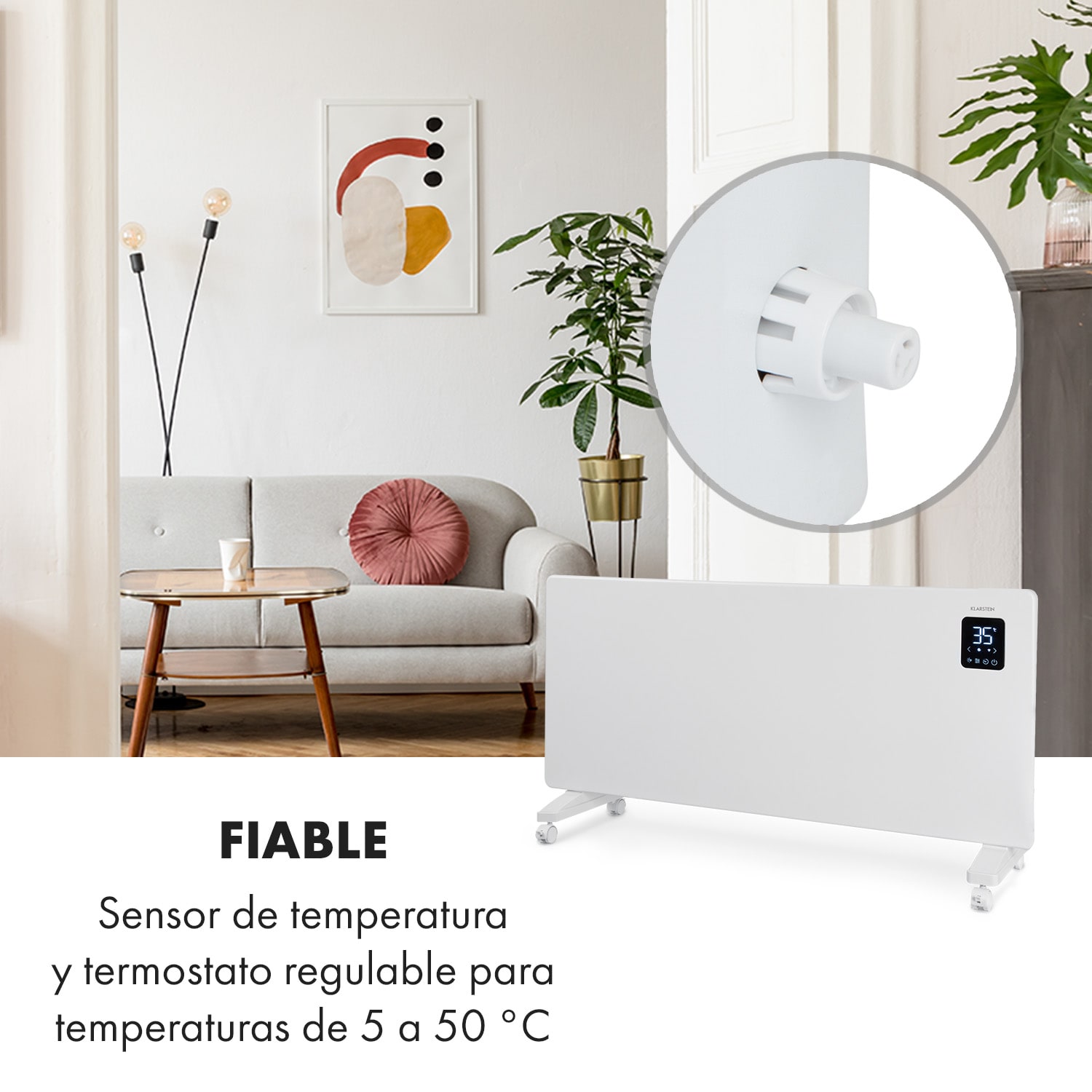 Bansin Smart 2500 Radiador eléctrico 2500W Control por aplicación 2500 W | Blanco