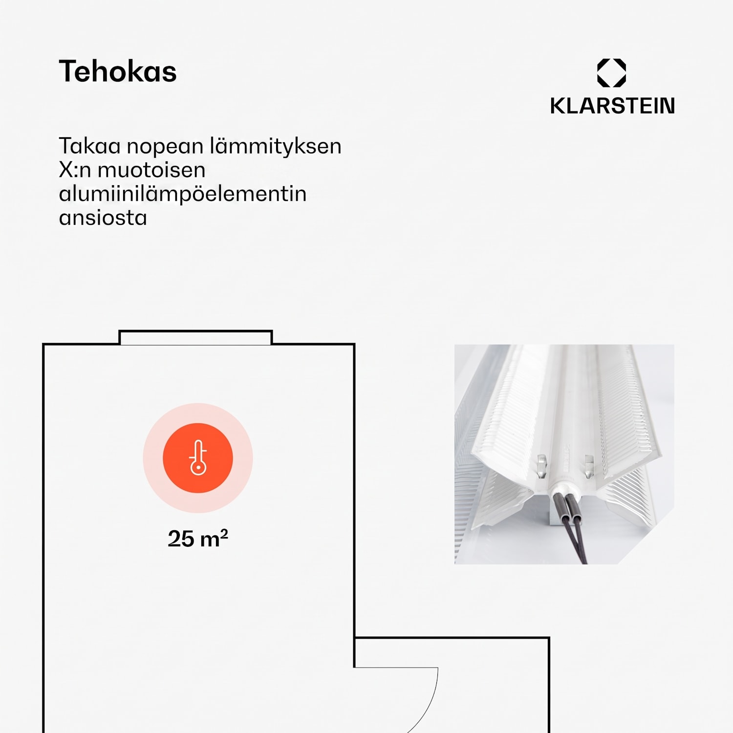 Bansin Smart 2500 -konvektiolämmitin, 2500W, ohjaus sovelluksella 2500 W | Valkoinen