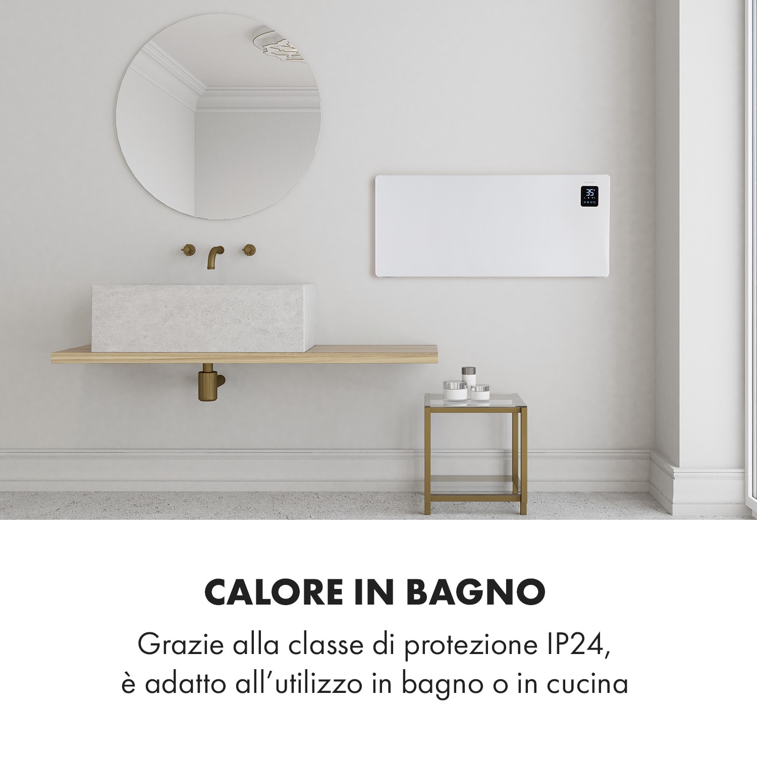 Bansin Smart 2500, Termoconvettore, Controllo con App, 2500W 2500 W | Bianco