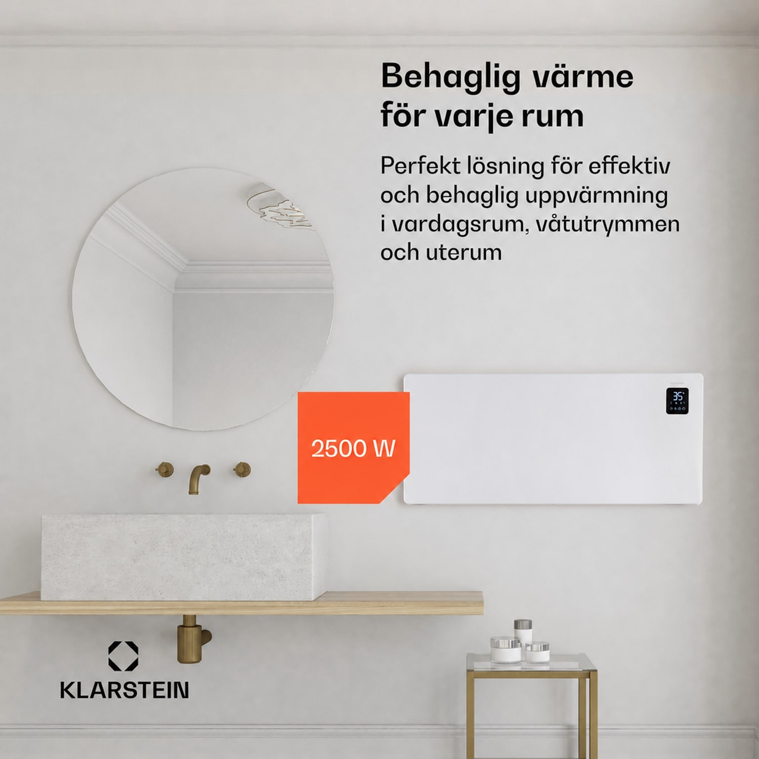 Bansin Smart 2500 konvektionsvärmare 2500 appstyrning 2500 W | Vit