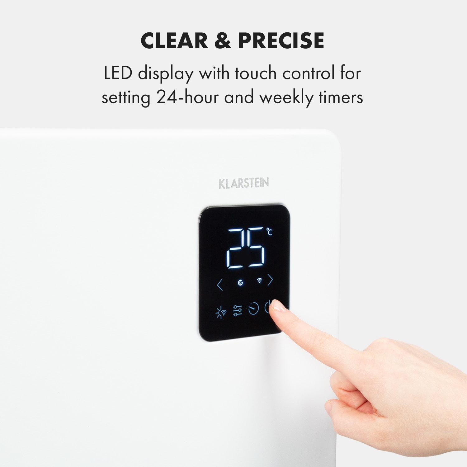 Bansin Smart 2500, convector,  2500 W, control prin intermediul aplicației 2500 W | Alb