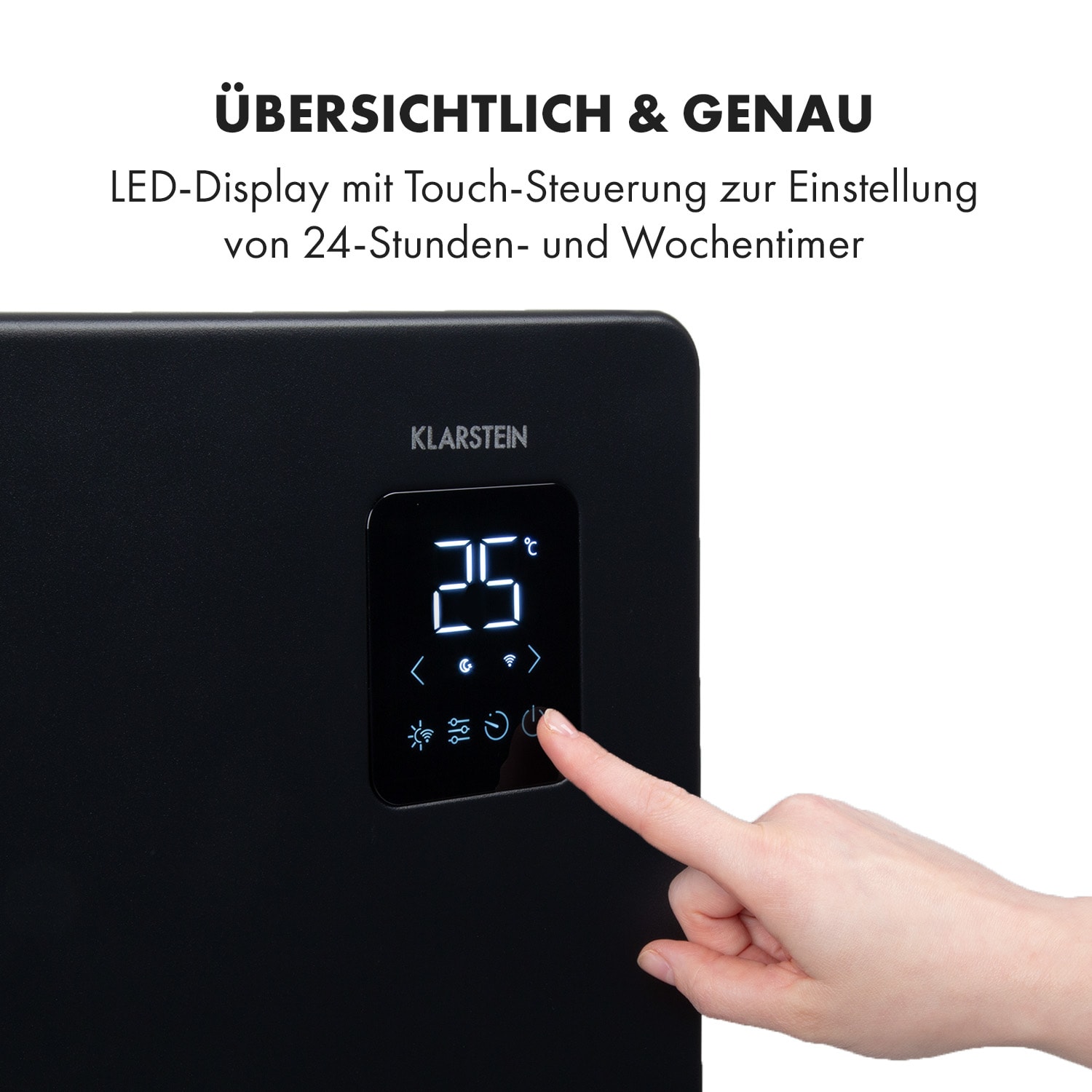 Bansin Smart 2500 Konvektionsheizgerät 2500W App-Steuerung 2500 W | Schwarz