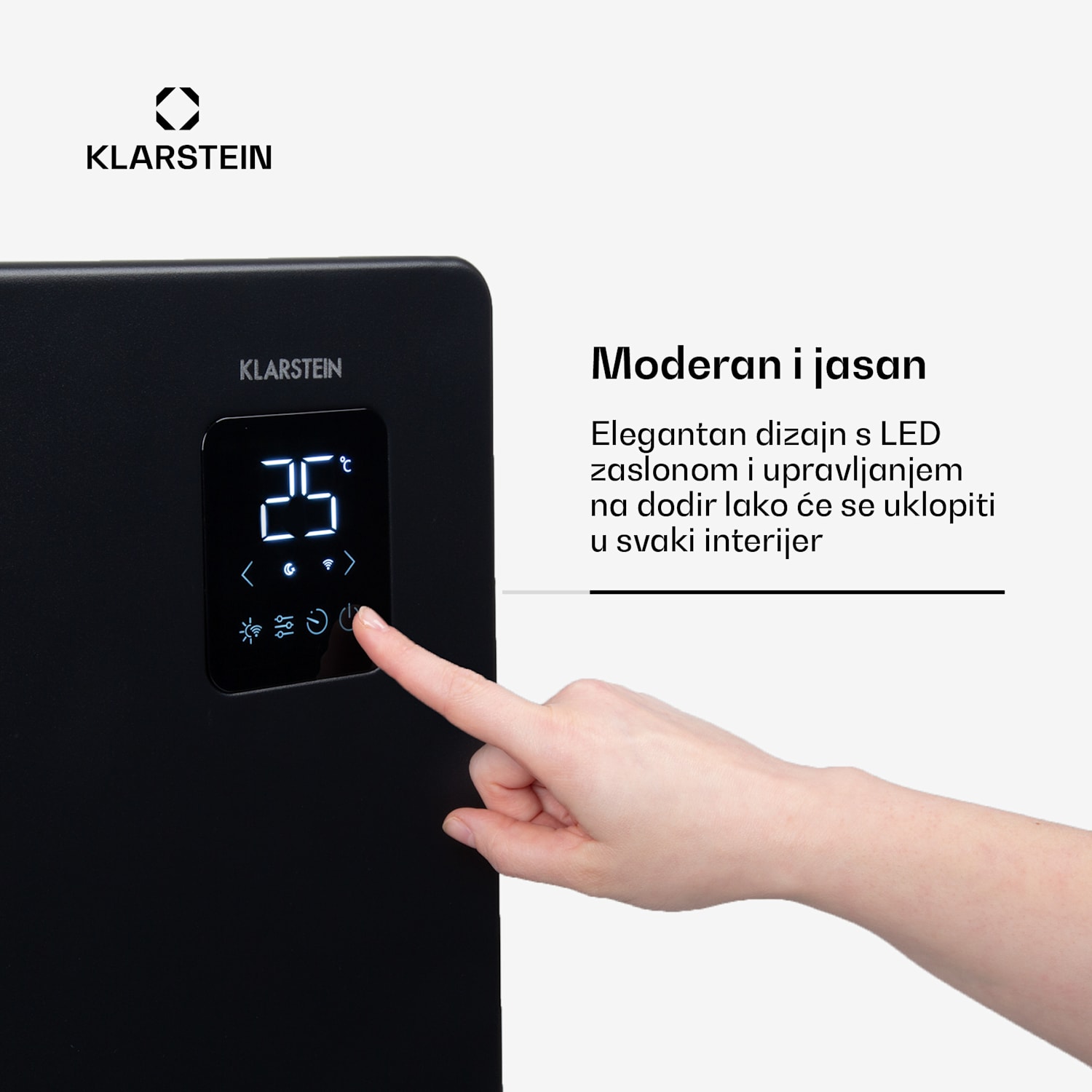 Bansin Smart 2500, konvekcijska grijalica, 2500 W, upravljanje putem aplikacije 2500 W | Crna