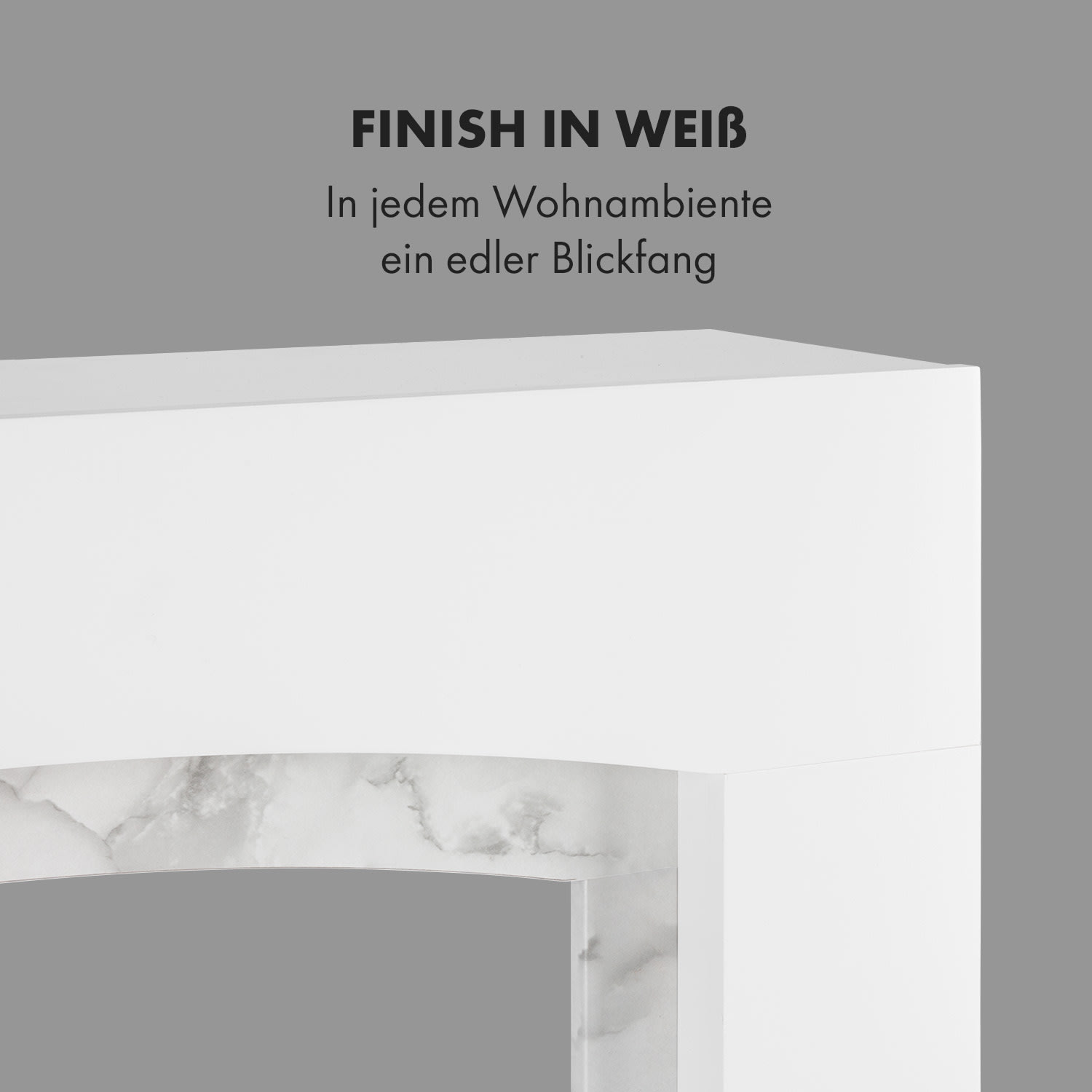 Studio Frame II Kamingehäuse MDF Marmordekoration ohne Kamineinsatz