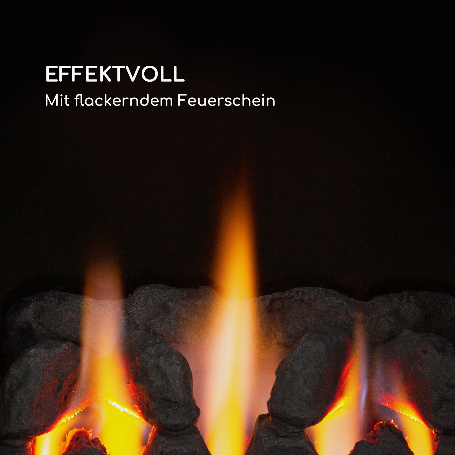 Andora Flame Gasheizofen Gasheizer Feuerschein bis 3,4kW 