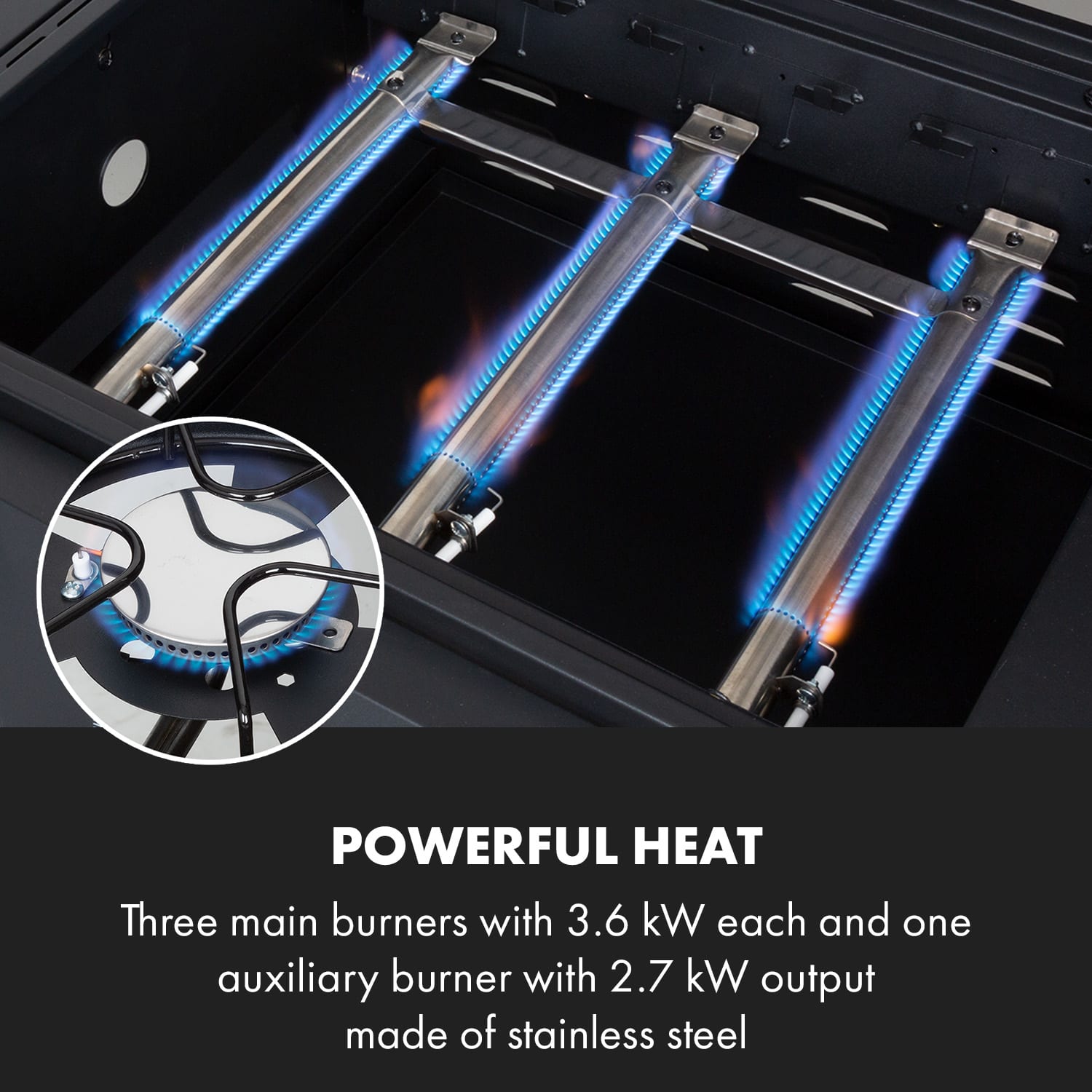 Kingsville Smoker, grill uniwersalny, gazowy/węglowy, wędzarnia, 13,5 kW, 3 + 1 palnik 