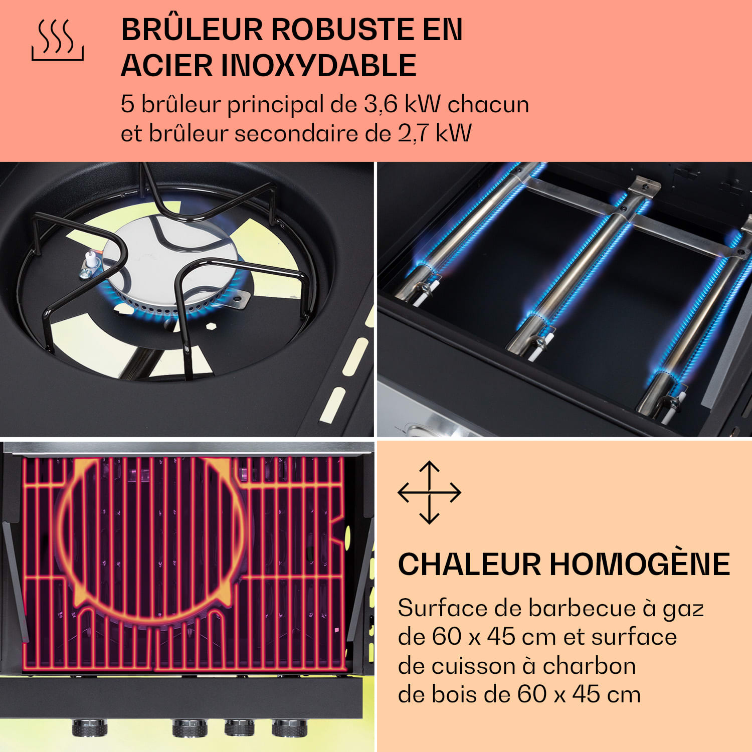 Kingsville XL combigrill gas pizzaoven 20,5 kW 5+1 brander 5 hoofdbrander + 1 zijbrander