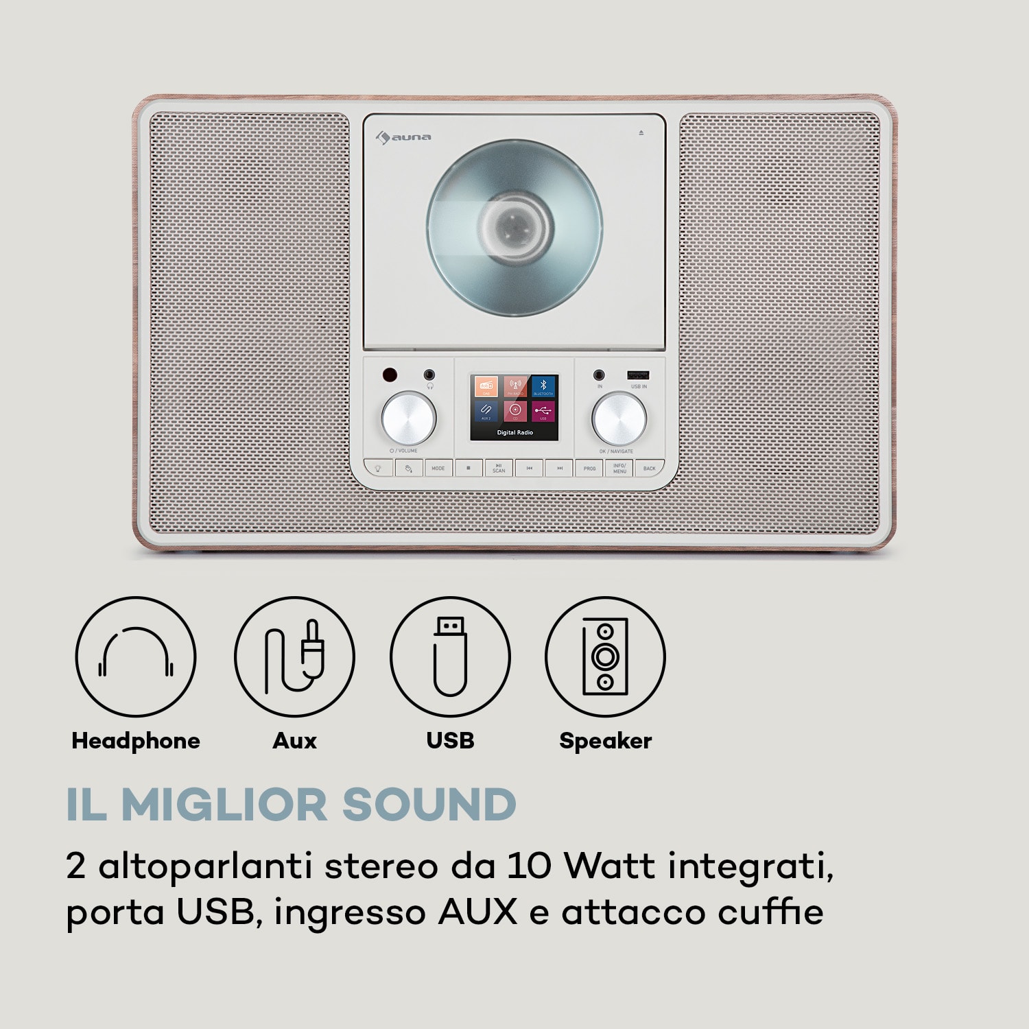 Scala VCD, Radio Digitale, CD, BT, MP3, DAB+, FM 