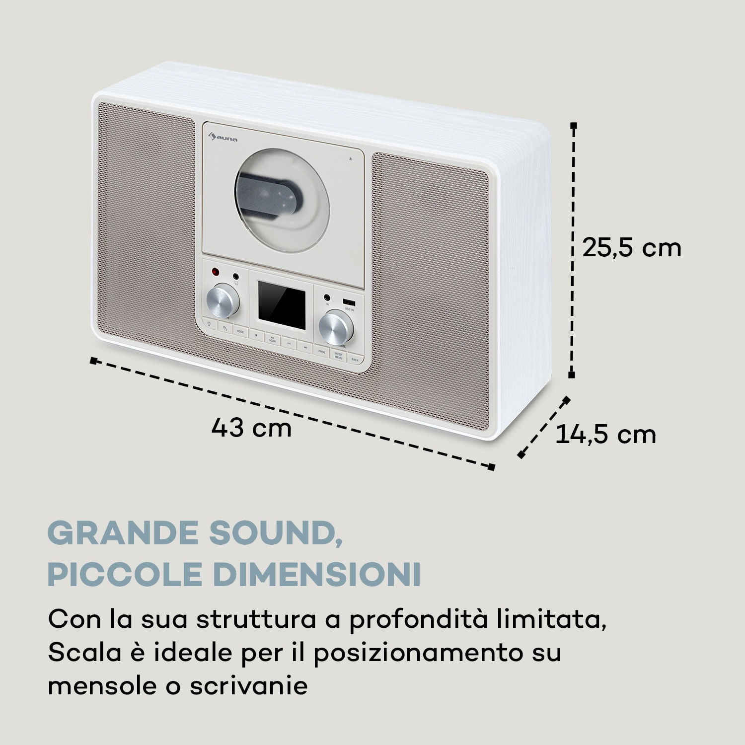 Scala VCD, Radio Digitale, CD, BT, MP3, DAB+, FM 
