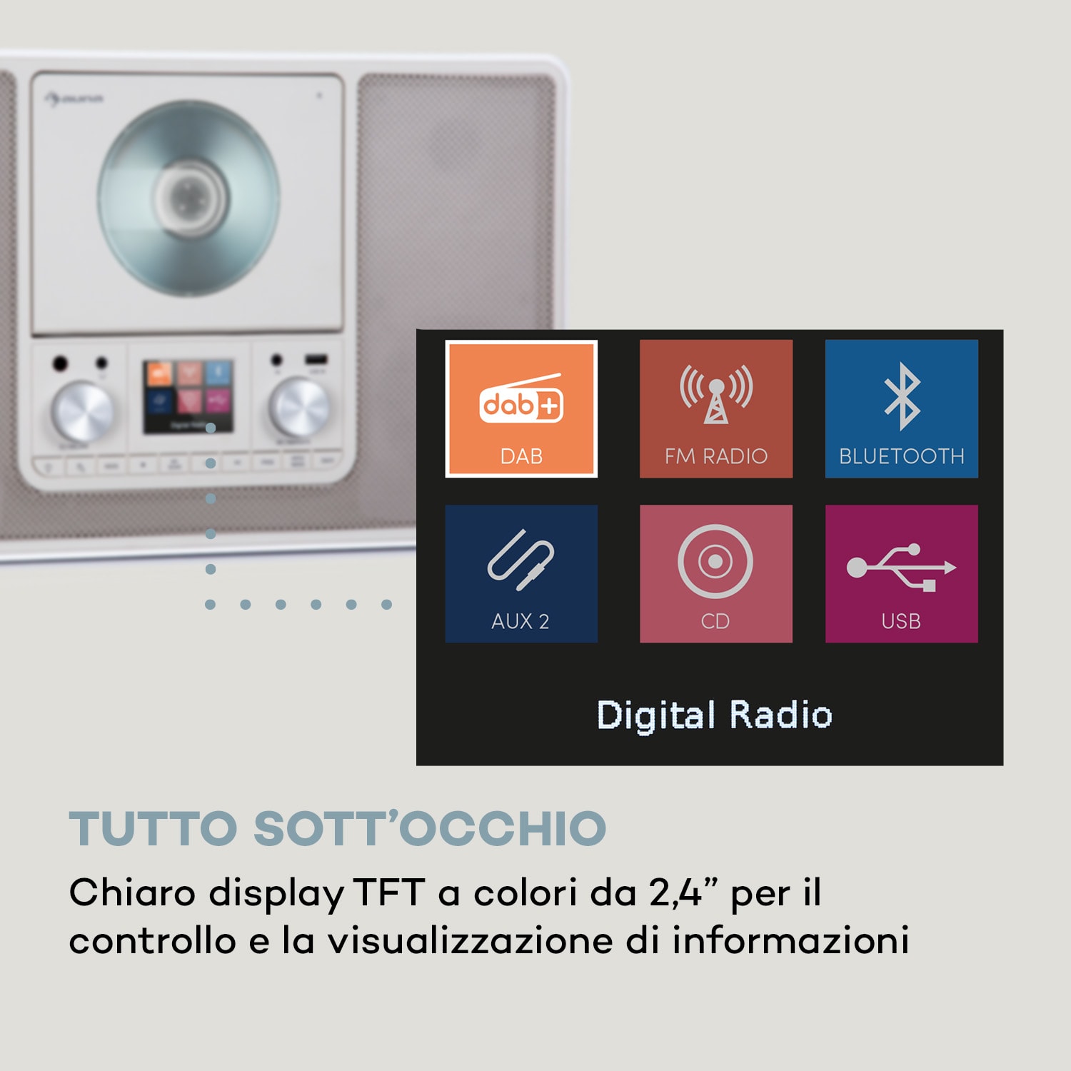 Scala VCD, Radio Digitale, CD, BT, MP3, DAB+, FM 