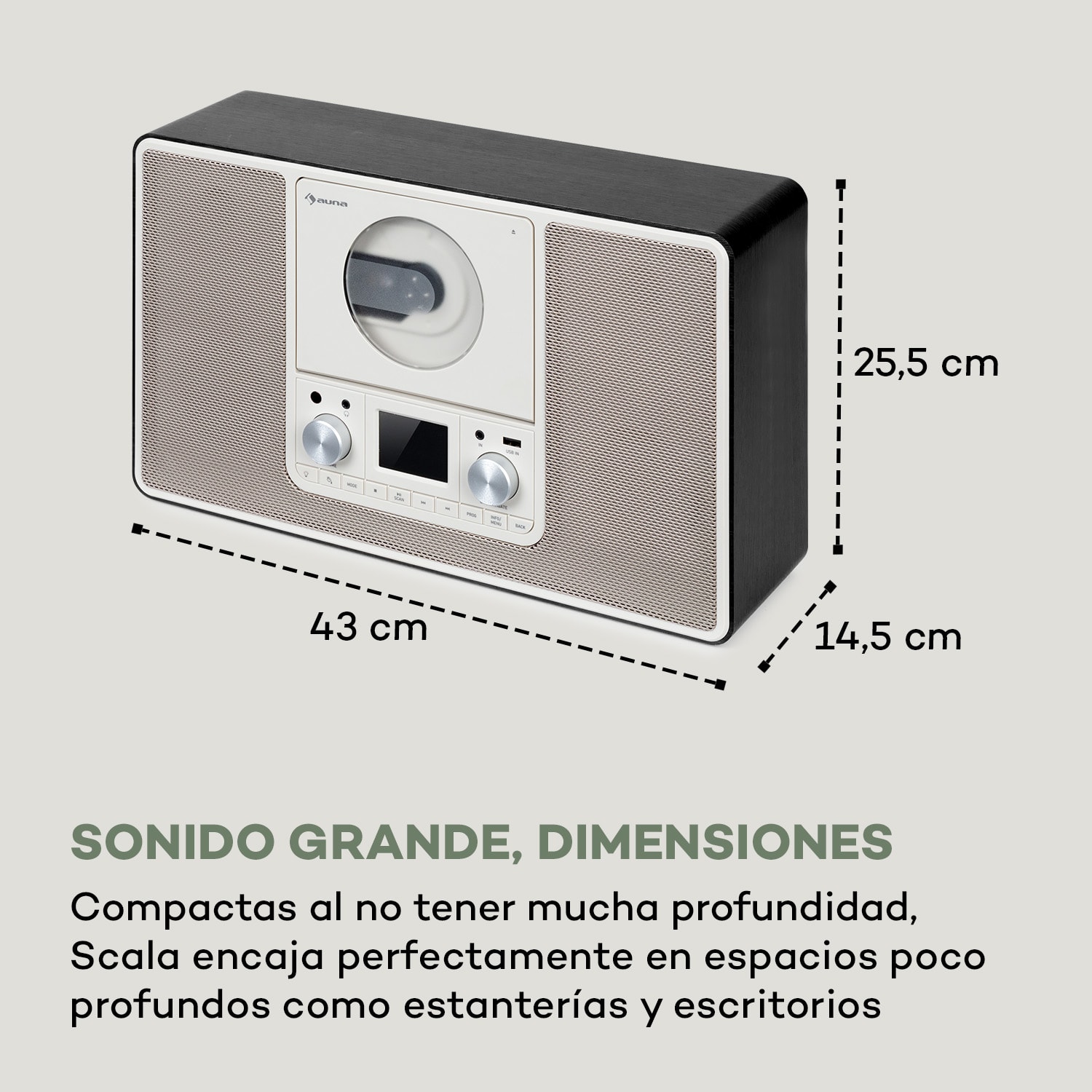 Scala VCD-IR Radio por Internet WiFi CD BT MP3 DAB+ Radio FM