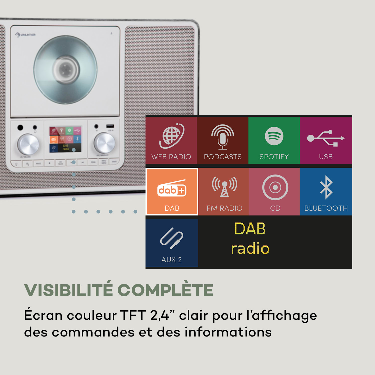 Scala VCD-IR radio Internet Wifi CD BT MP3 DAB+ FM Radio