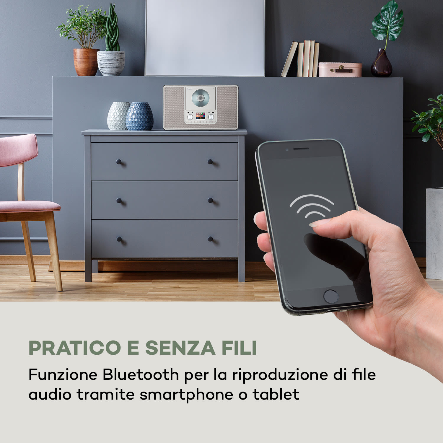 Scala VCD-IR, radio internet, WIFI, CD, BT, MP3, DAB+, FM