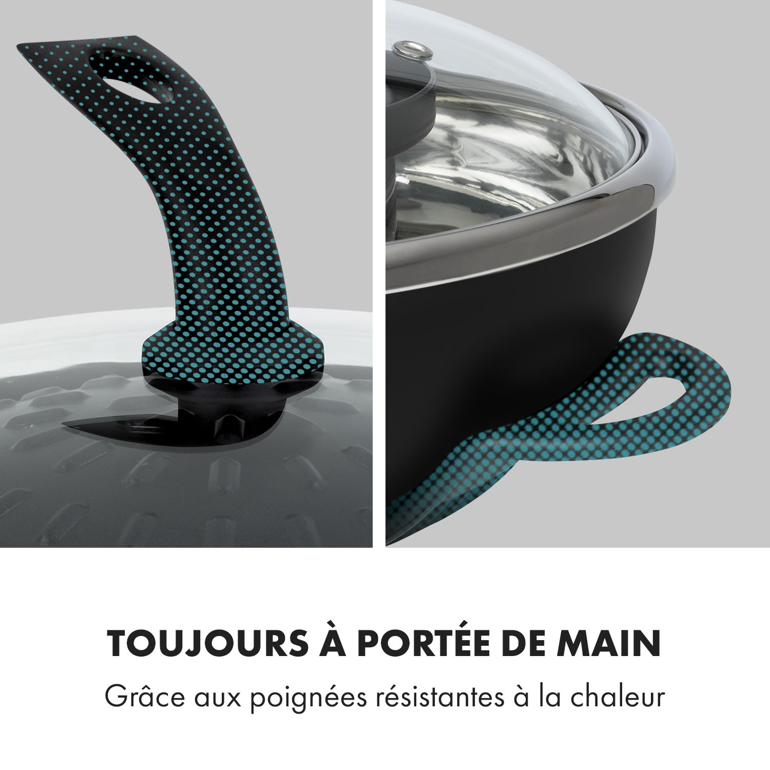 Szechuan 2-en-1Hot Pot et plaque à grillades 5l 1350 / 600 W noir Noir