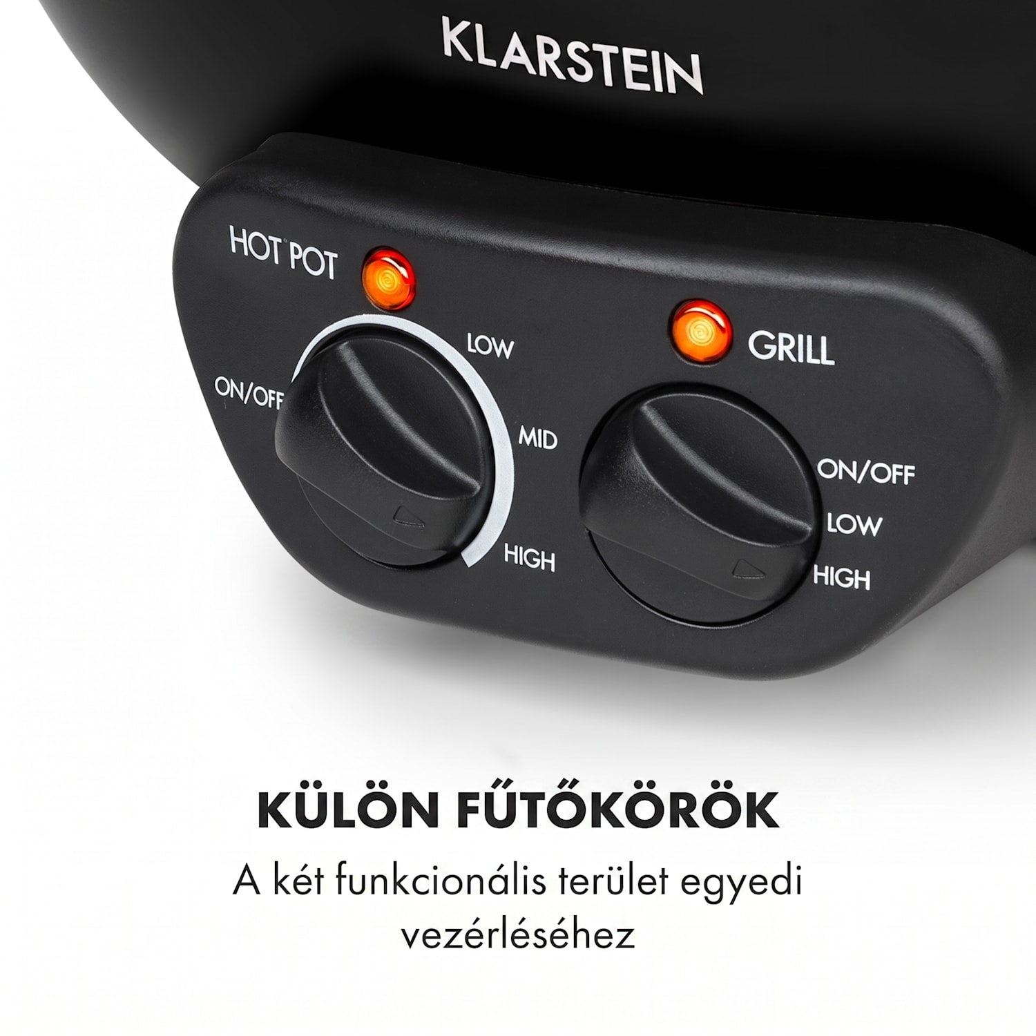 Szechuan, hot pot és grill lemez, 5 l űrtartalom, 1350 W, 600 W, fekete Fekete