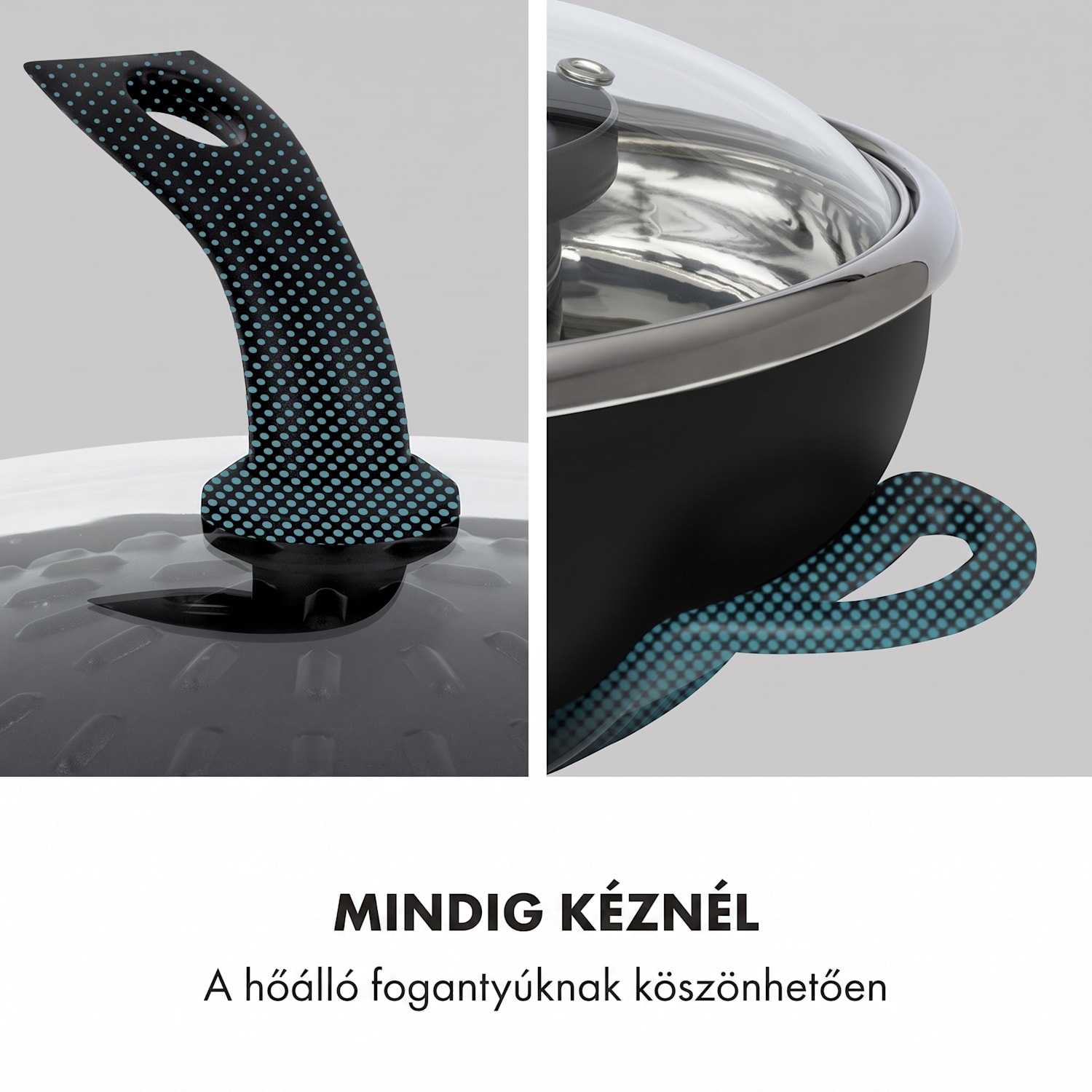 Szechuan, hot pot és grill lemez, 5 l űrtartalom, 1350 W, 600 W, fekete Fekete