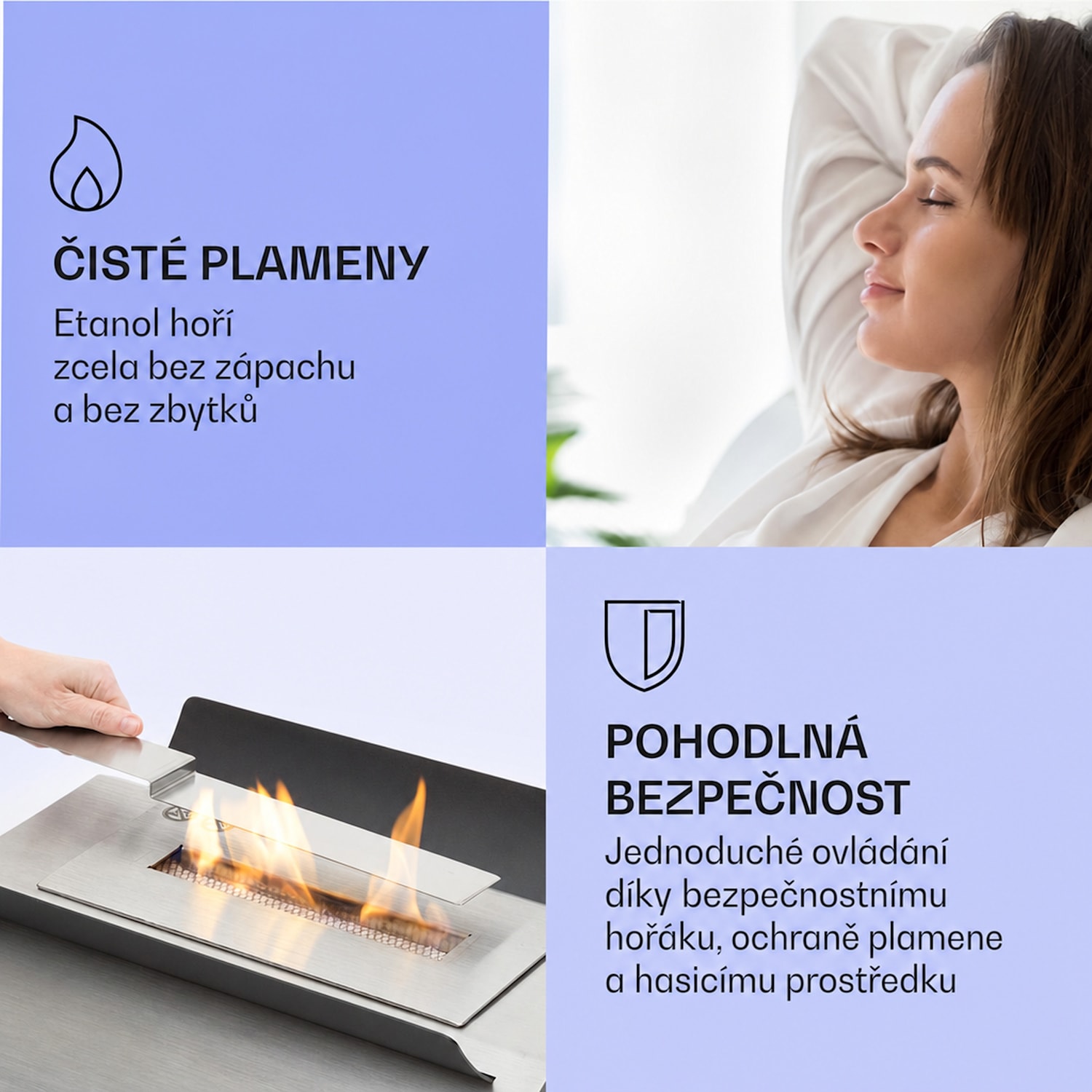 Phantasma Graca, etanolový krb, bez kouře a zápachu 