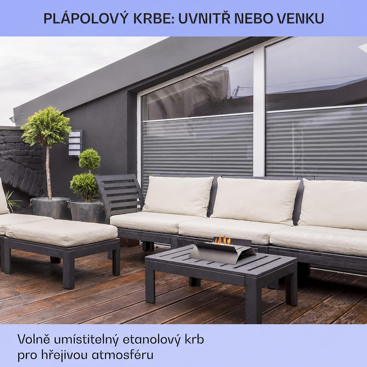 Phantasma Graca, etanolový krb, bez kouře a zápachu 