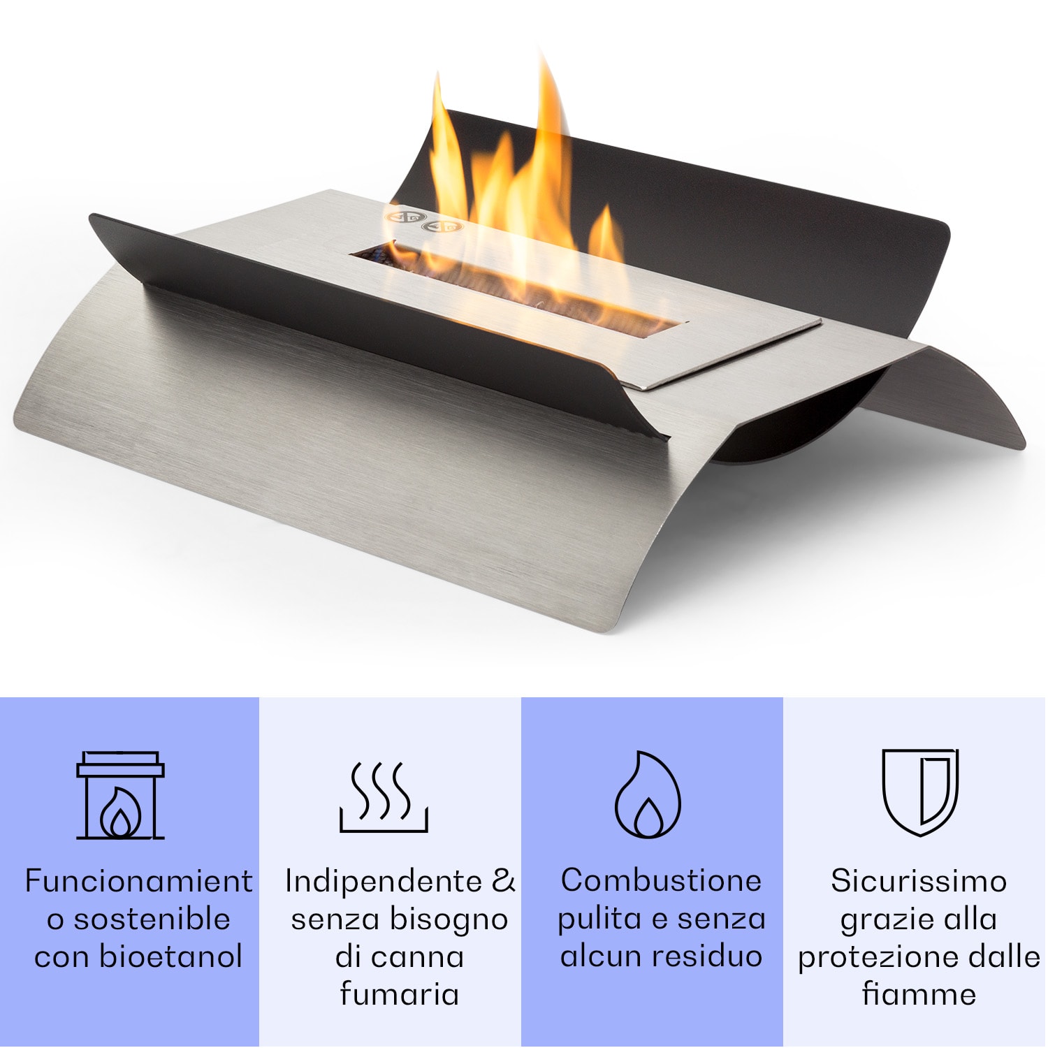 Phantasma Graca - Camino a etanolo, combustione inodore & senza fumo, bioetanolo 