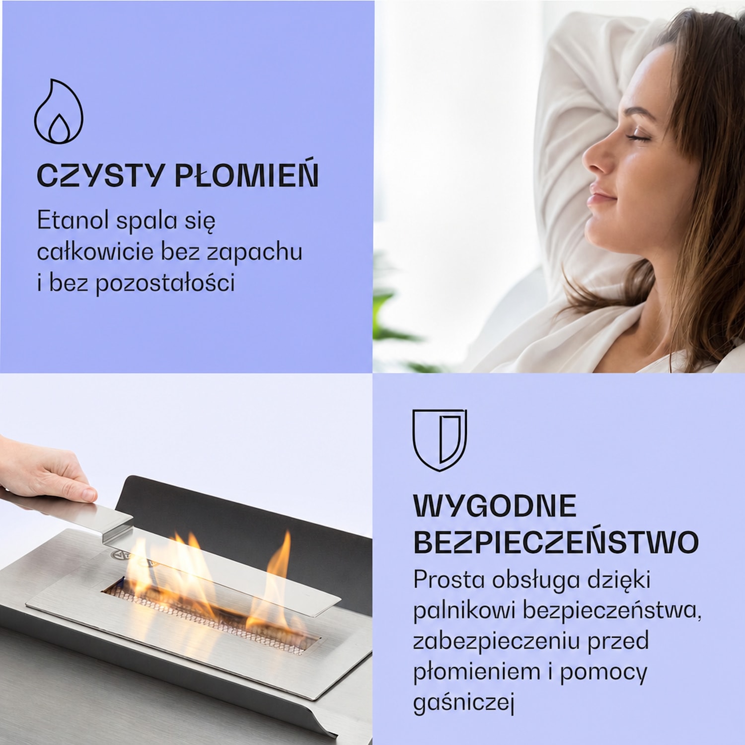 Phantasma Graca, biokominek, bez dymu i zapachu, bioetanol 