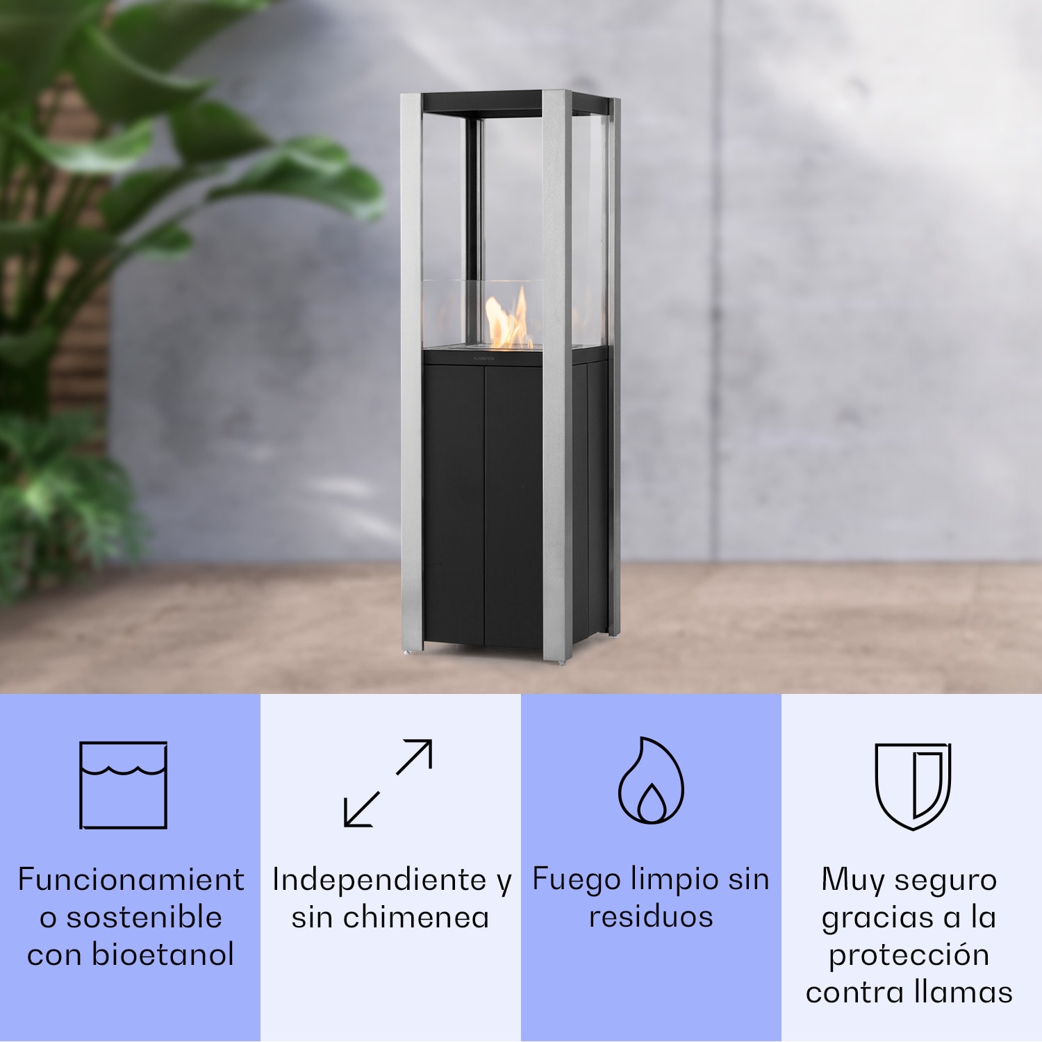 Chimenea de etanol Phantasma Pinar Bioetanol sin humo y sin olor 